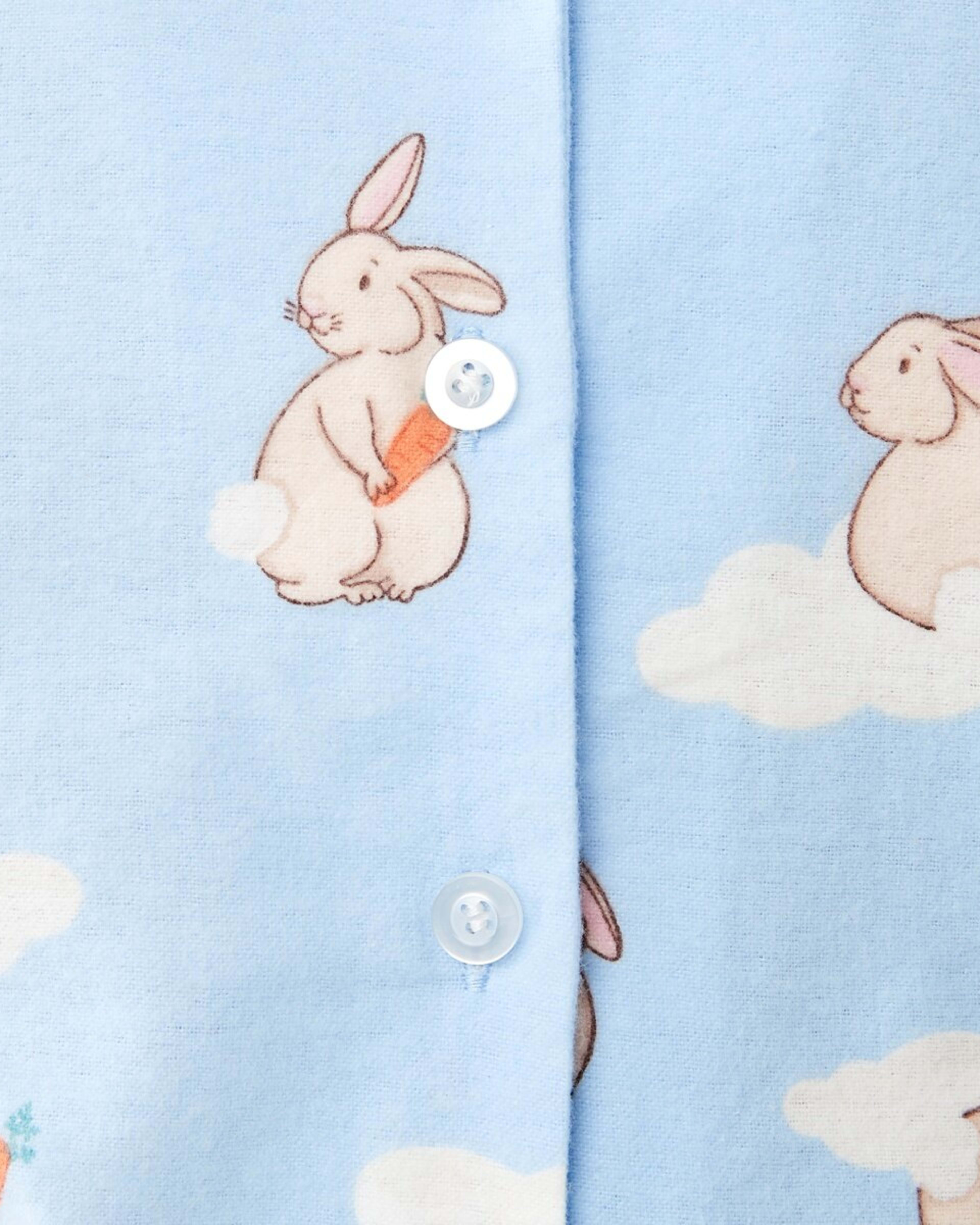 5 Flannelette Pyjama Set Blu Bunny, 5 of 10
