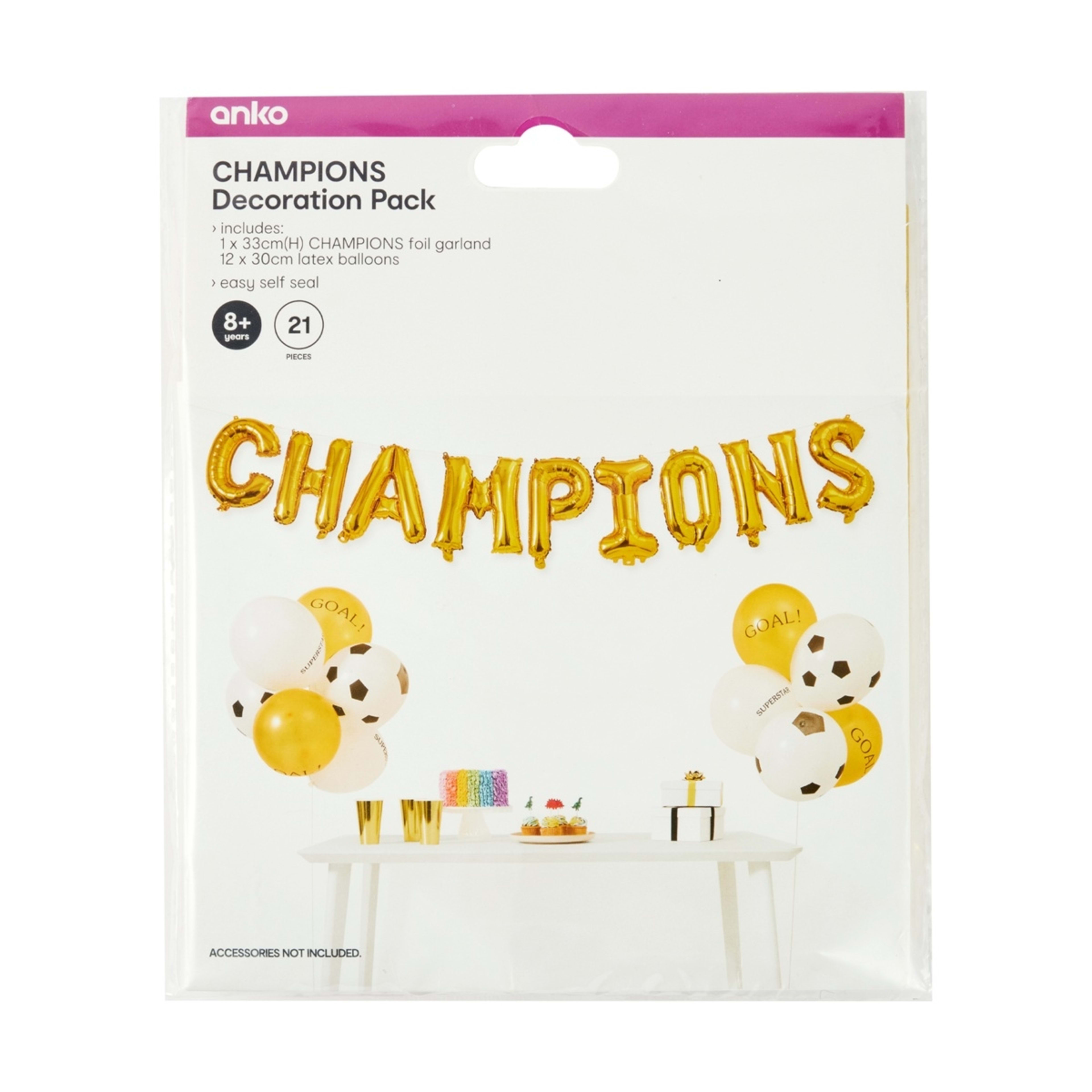 2 21 Piece Champions Decoration Pack, 2 of 2