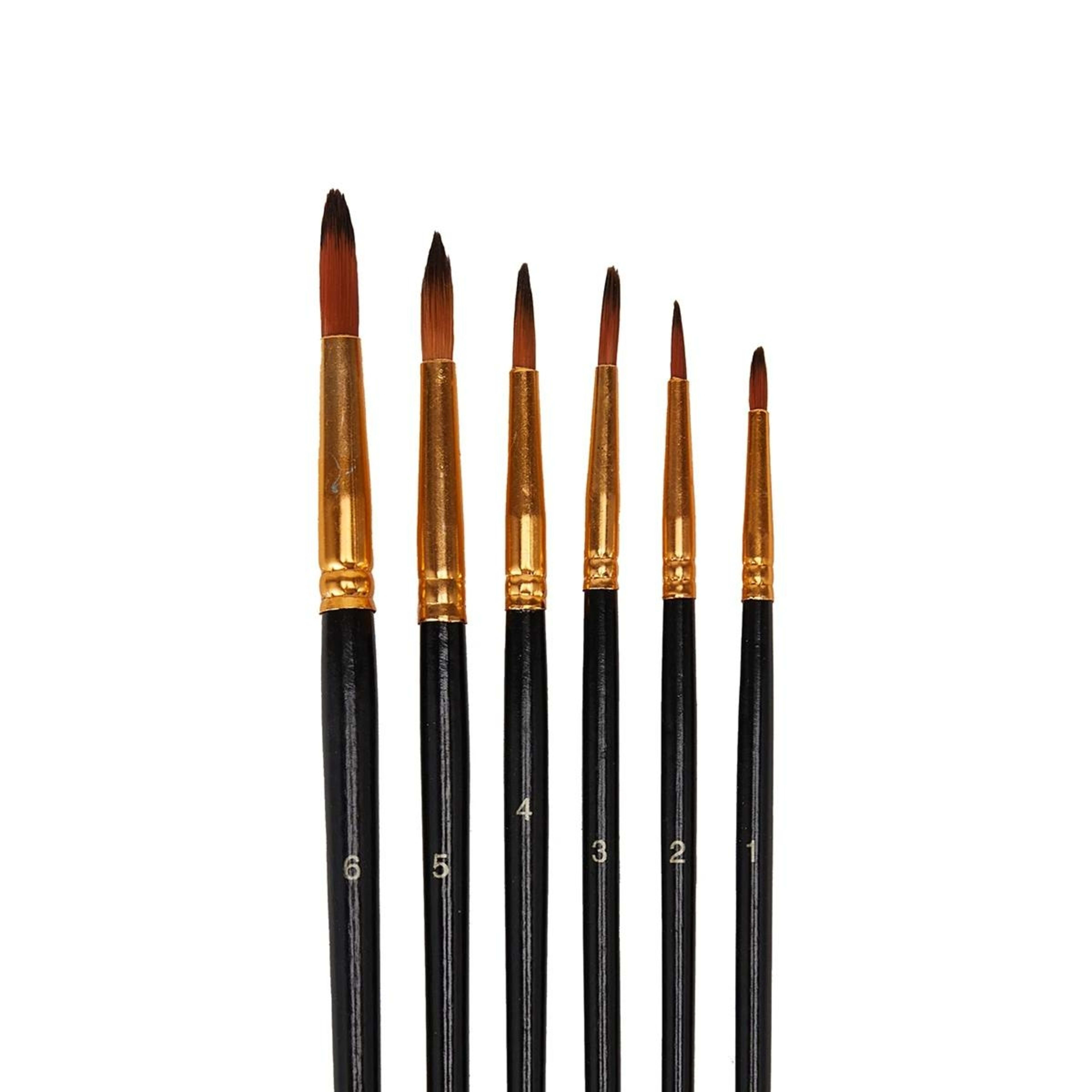4 6 Pack Round Taklon Brush Set, 4 of 5