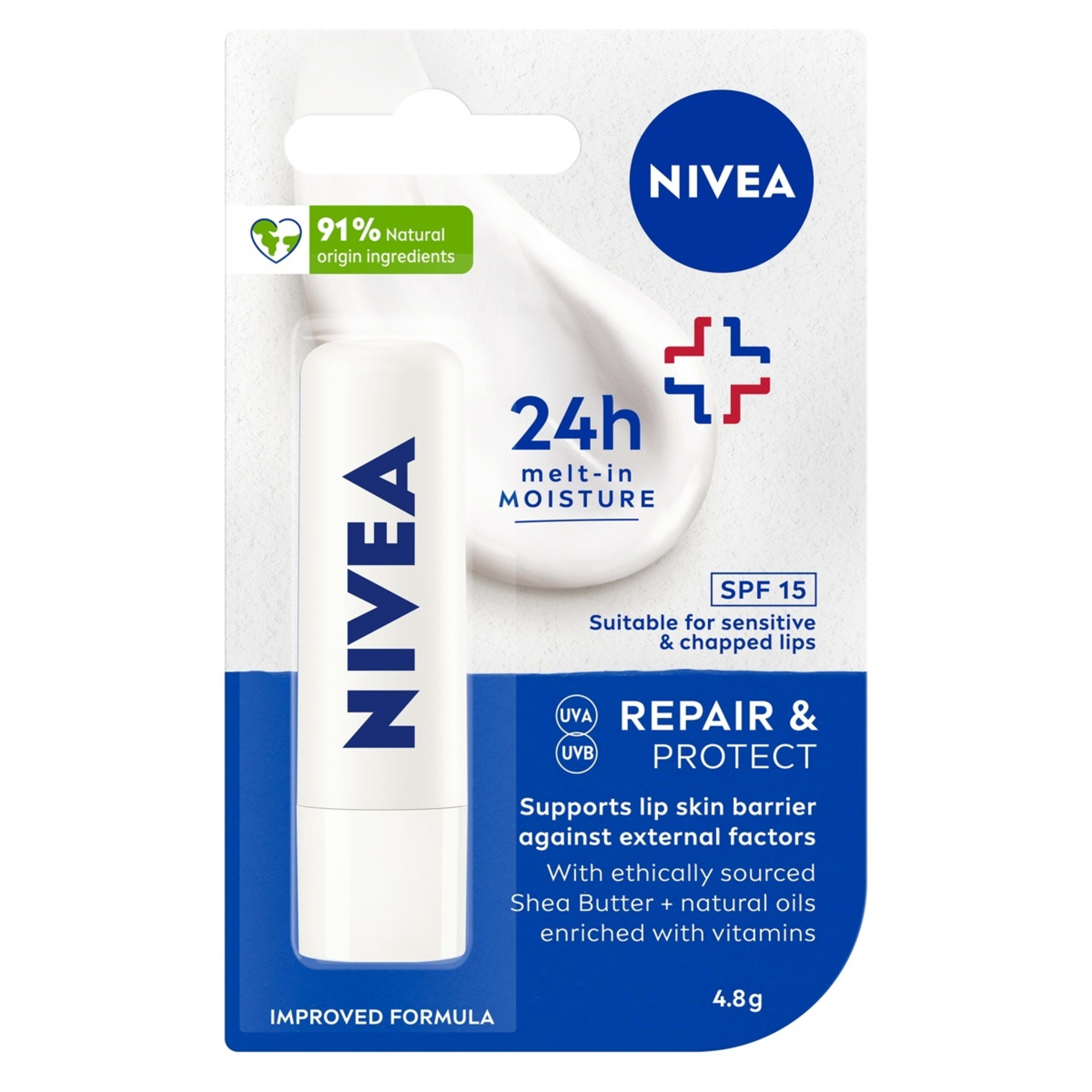1 Nivea SPF 15 Repair and Protect Caring Lip Balm 4.8g