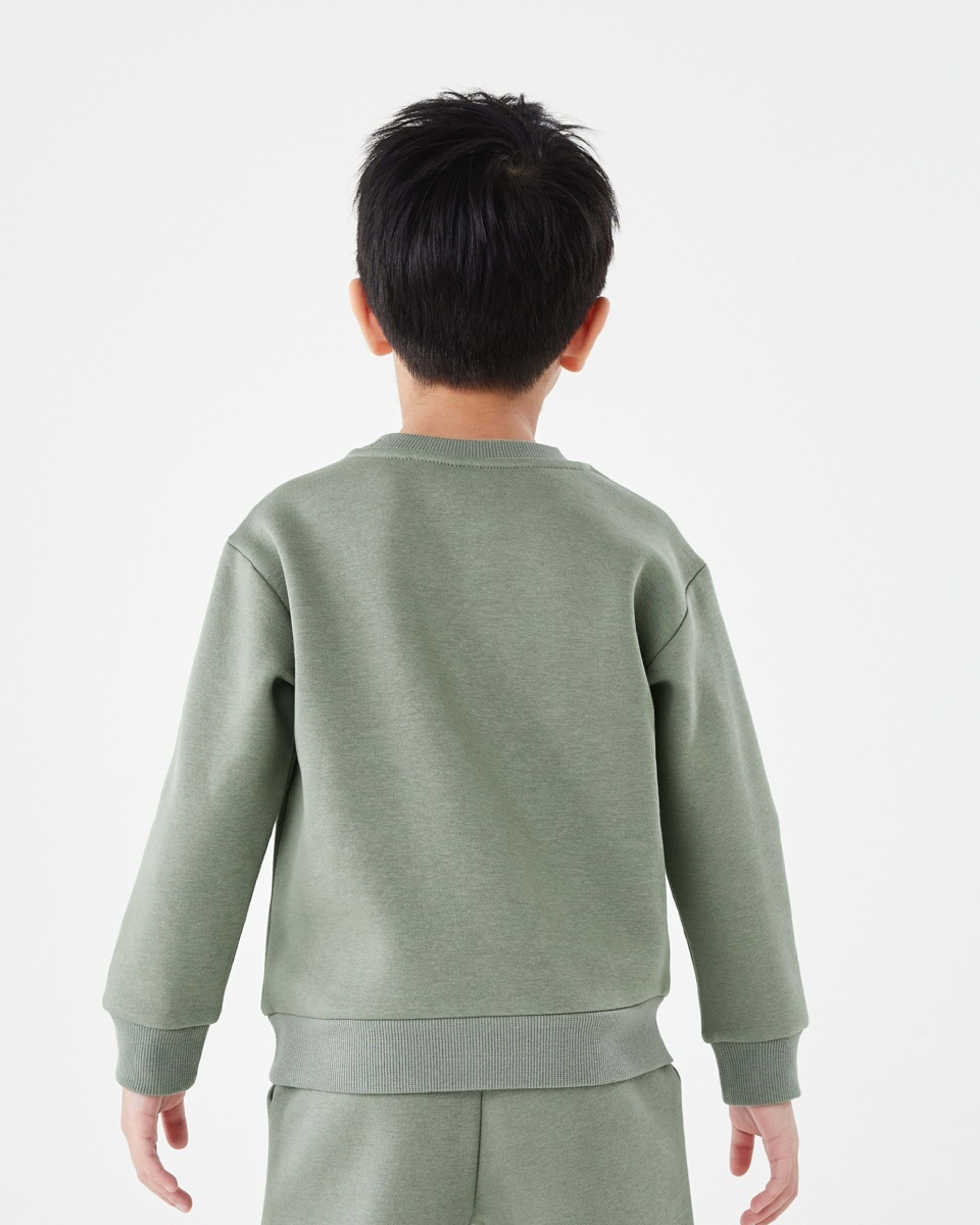 2 Print Crew Neck Sweatshirt Grn Dino, 2 of 6
