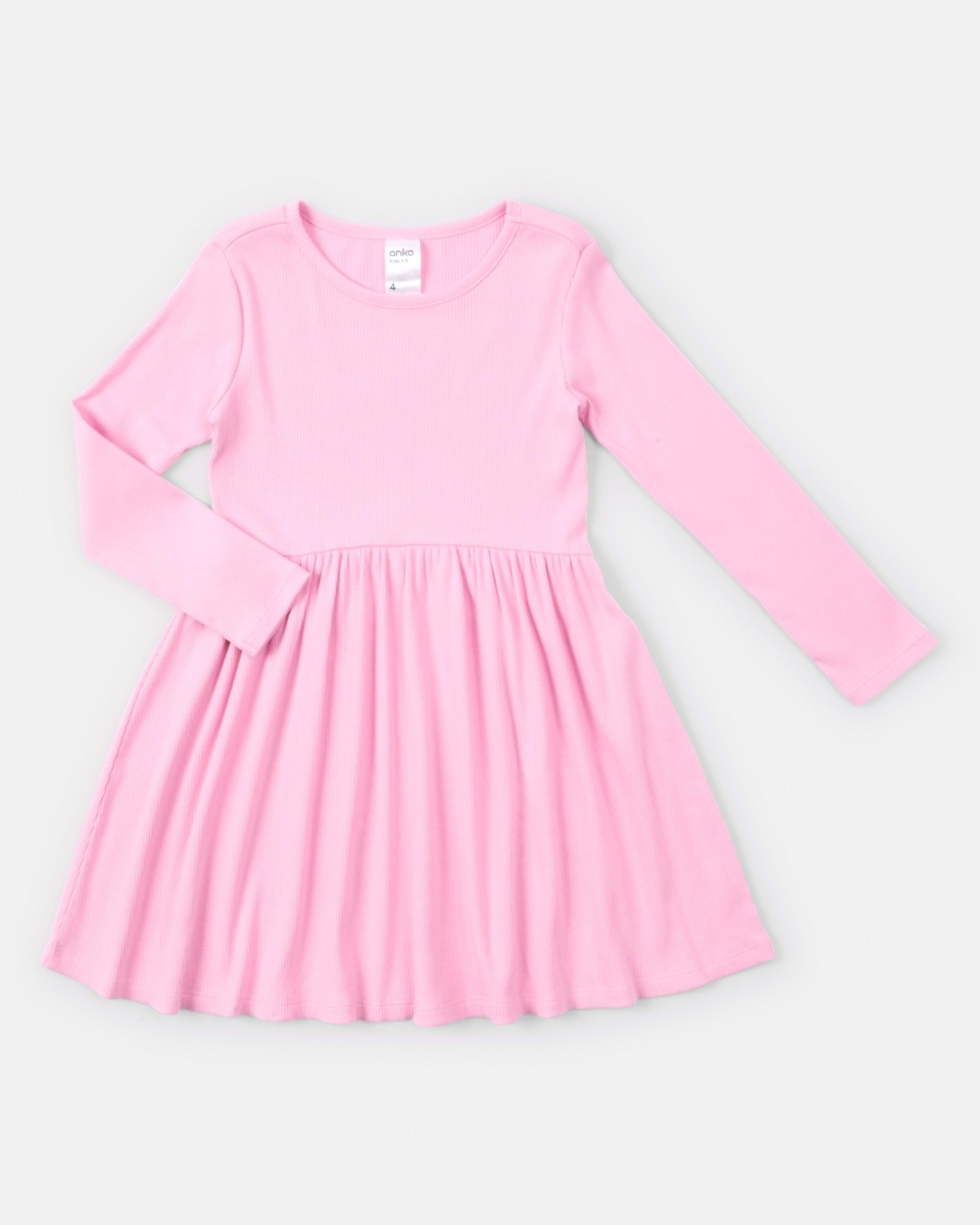 8 Rib Jersey Dress Pris Pink, 8 of 9