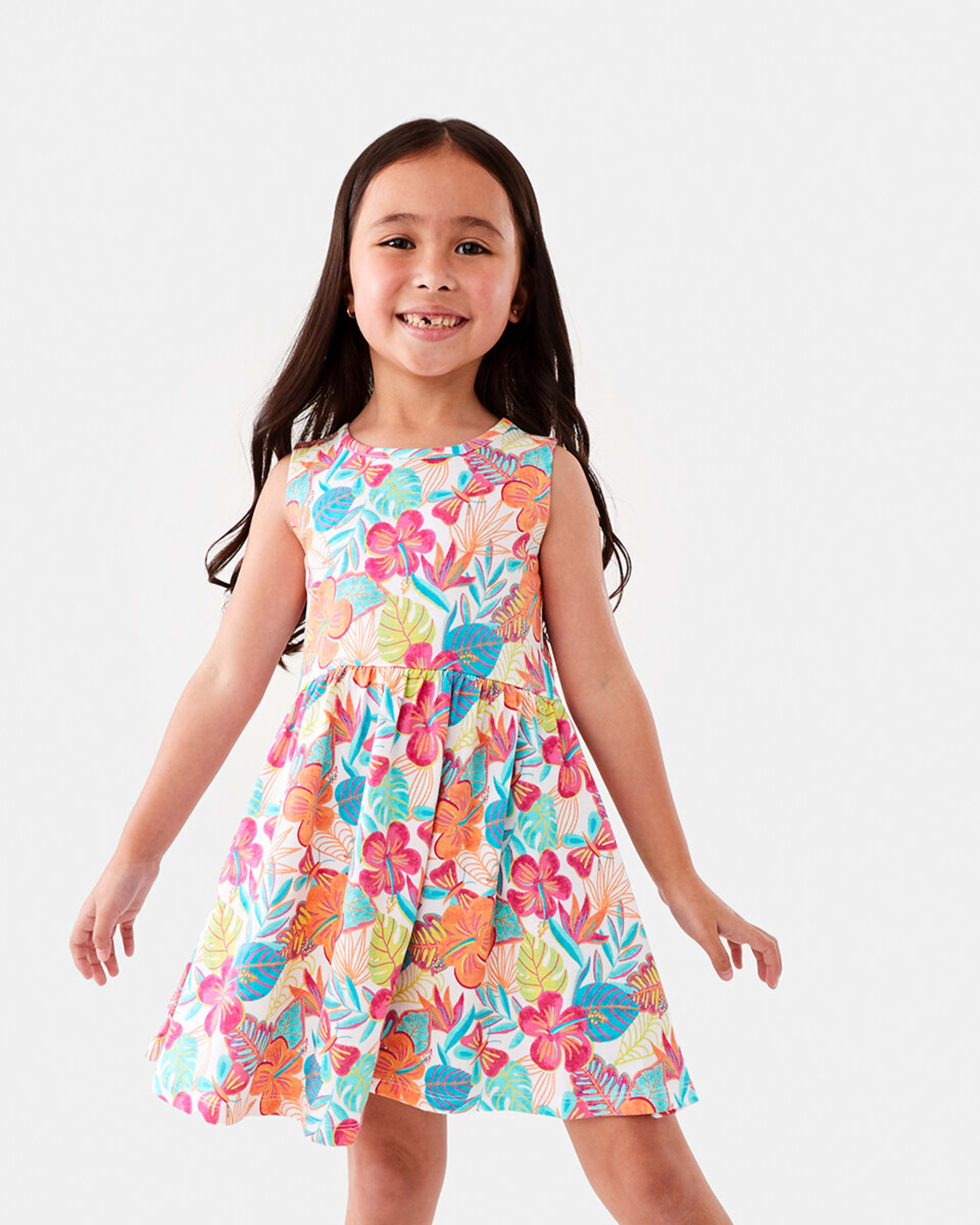 1 Jersey Dress Wht Floral, 1 of 9