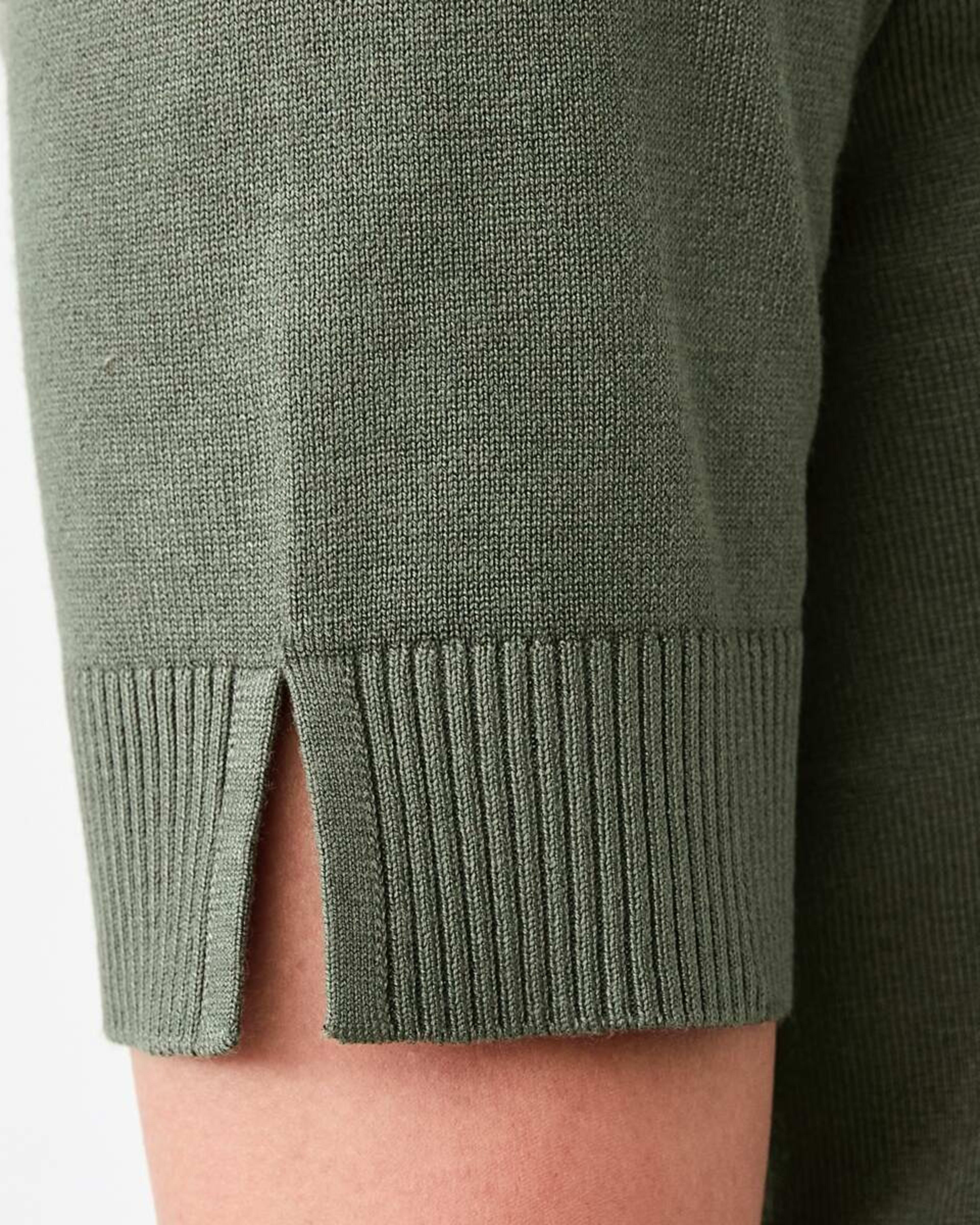 6 Short Elbow Sleeve Scoop Neck Top Grn Olive, 6 of 6