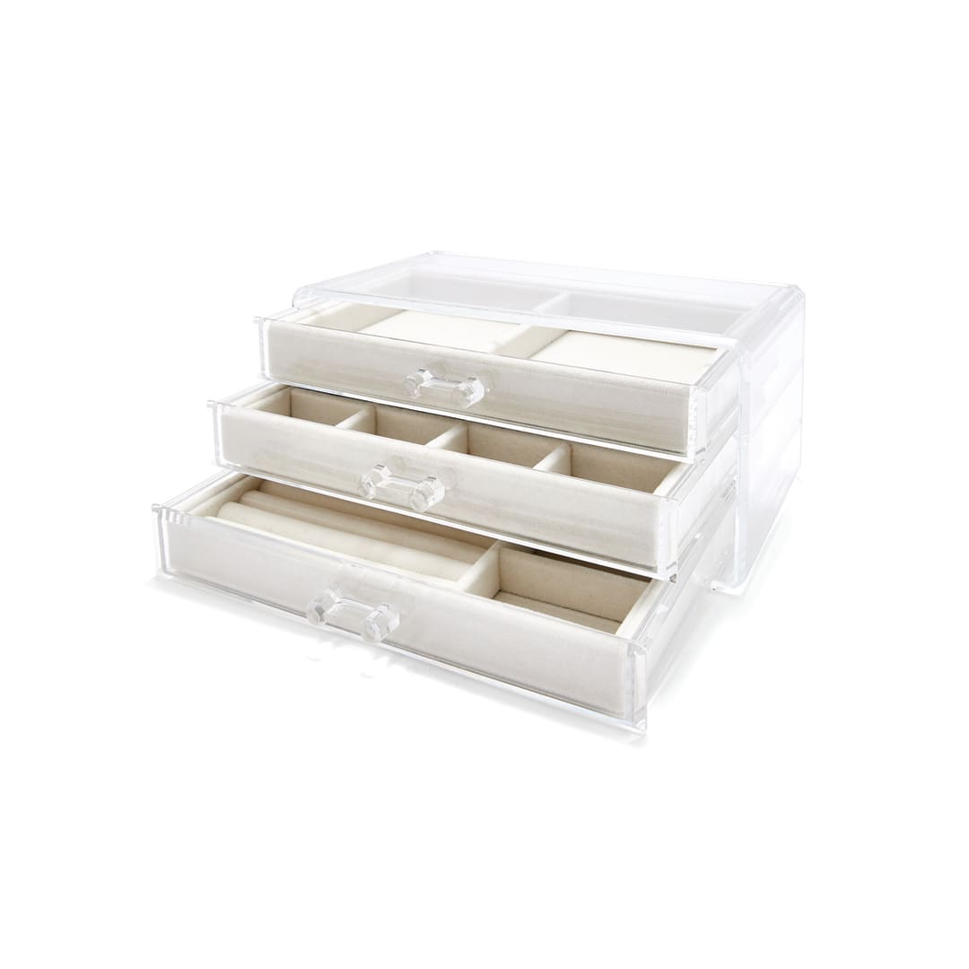 3 Tier Jewellery Box - Clear - Kmart