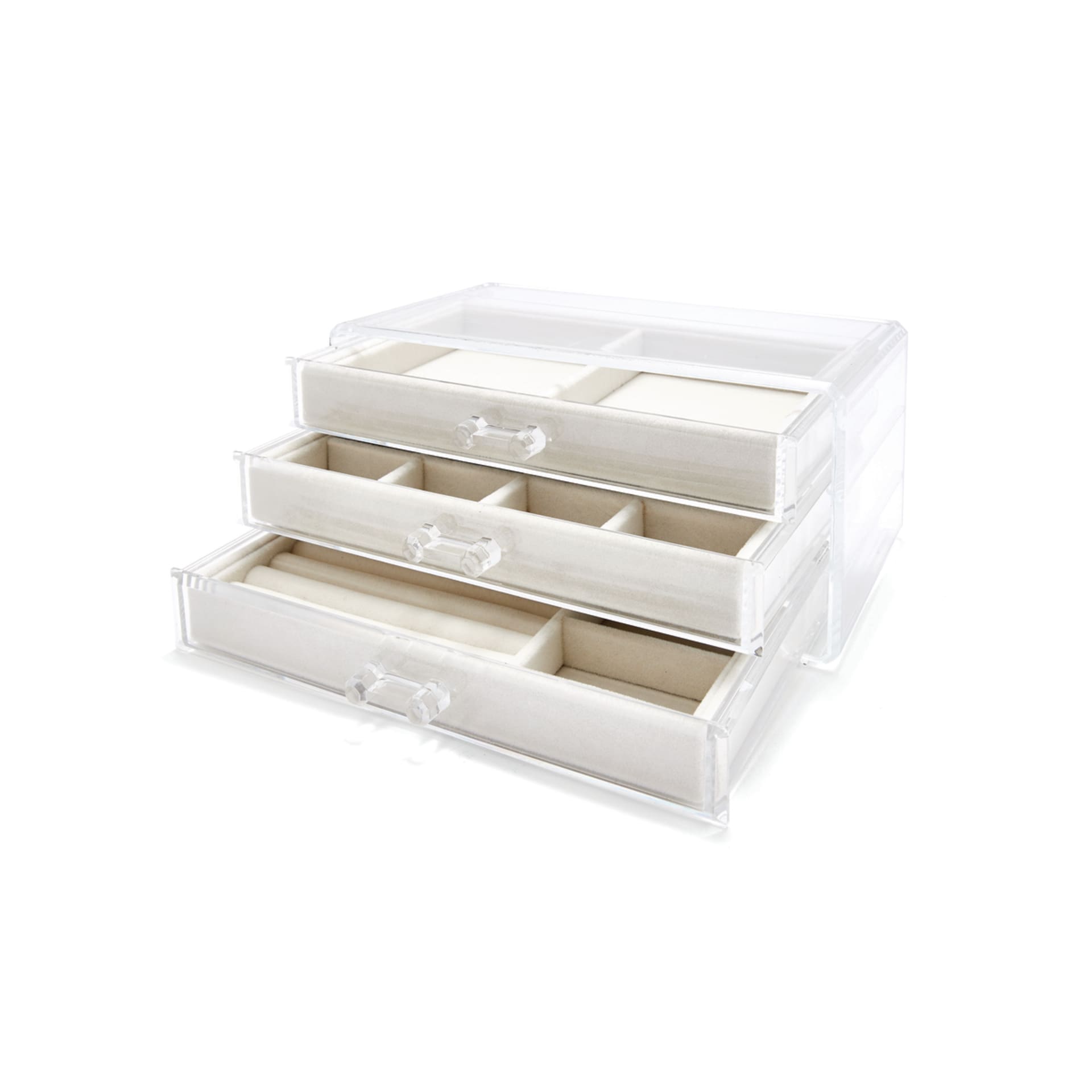 3 Tier Jewellery Box Clear Kmart