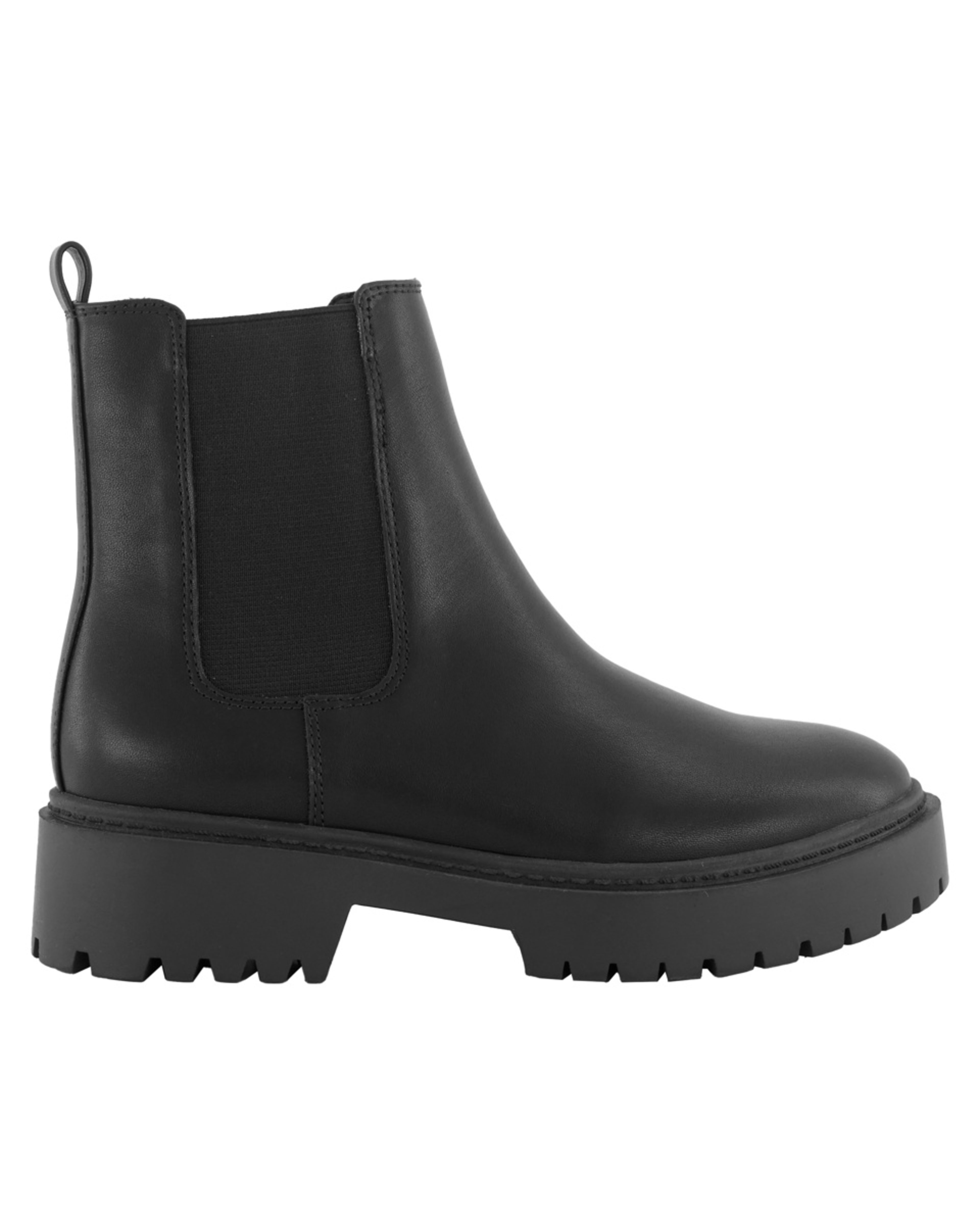 1 Ribbed Gusset Chelsea Boots Black