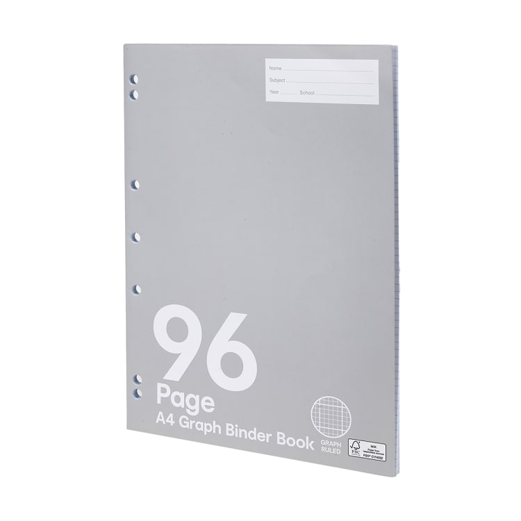 Graph Binder Book A4, 96 Pages Kmart