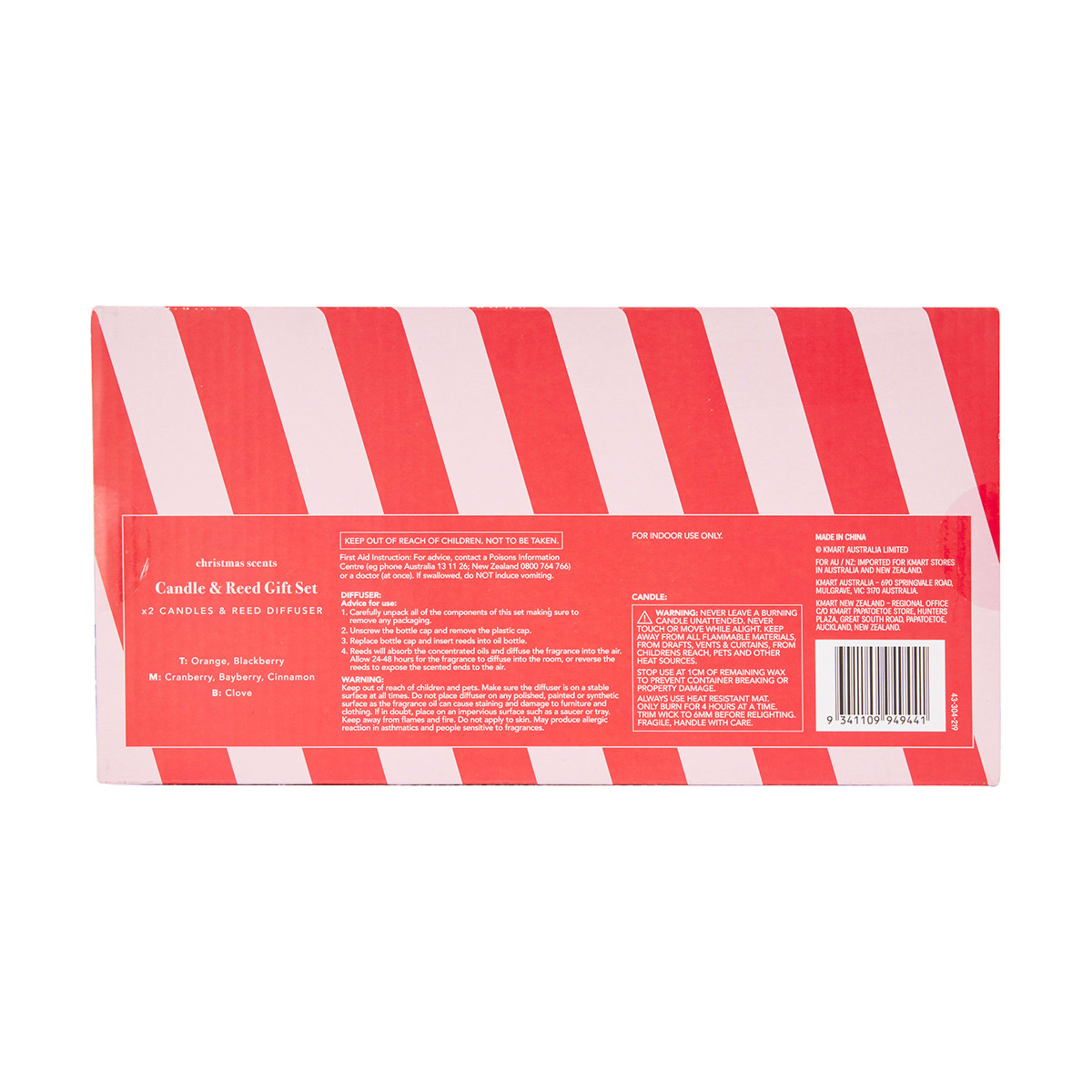 Christmas Candle and Reed Diffuser Gift Set Kmart