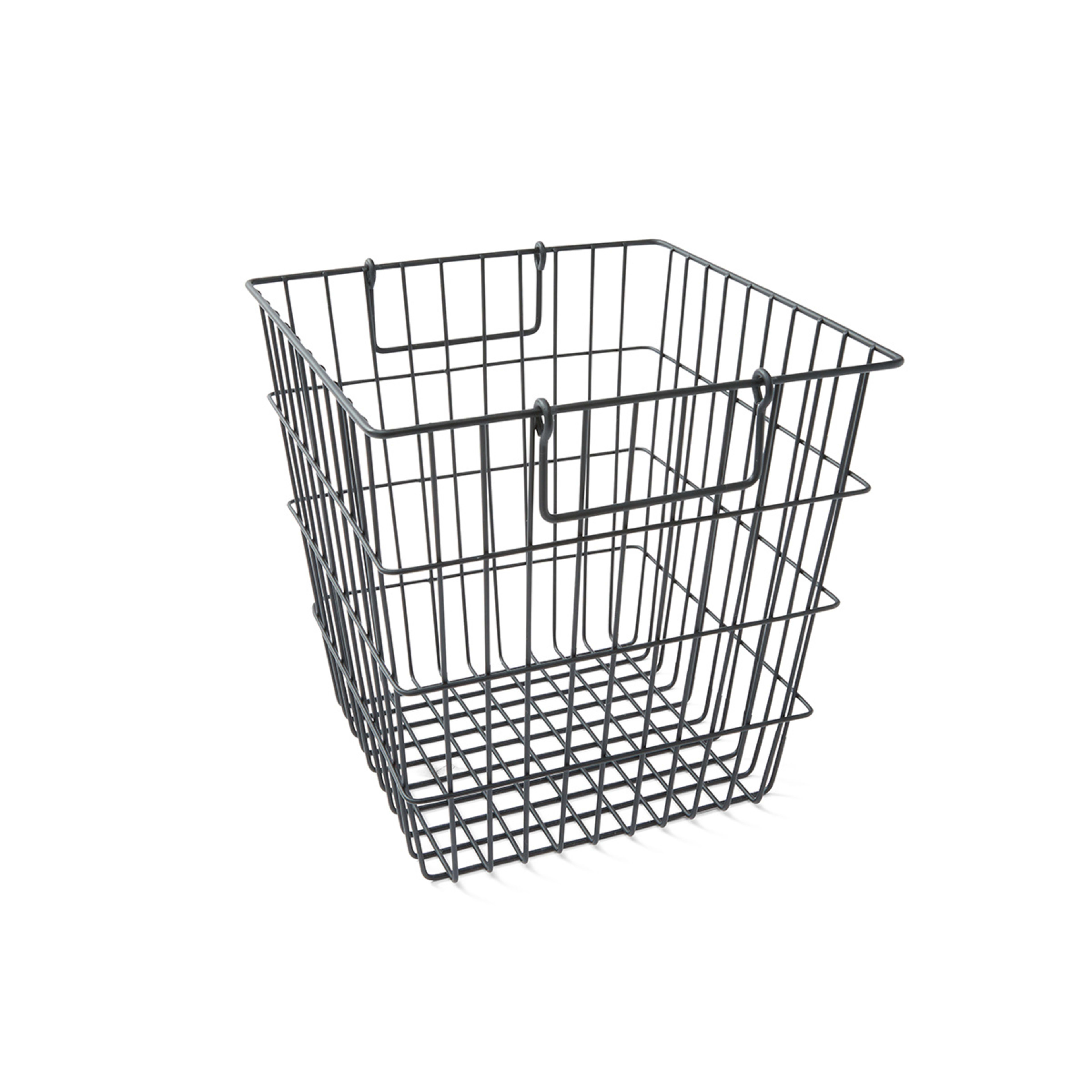 Square Wire Metal Basket Small, Black Kmart NZ