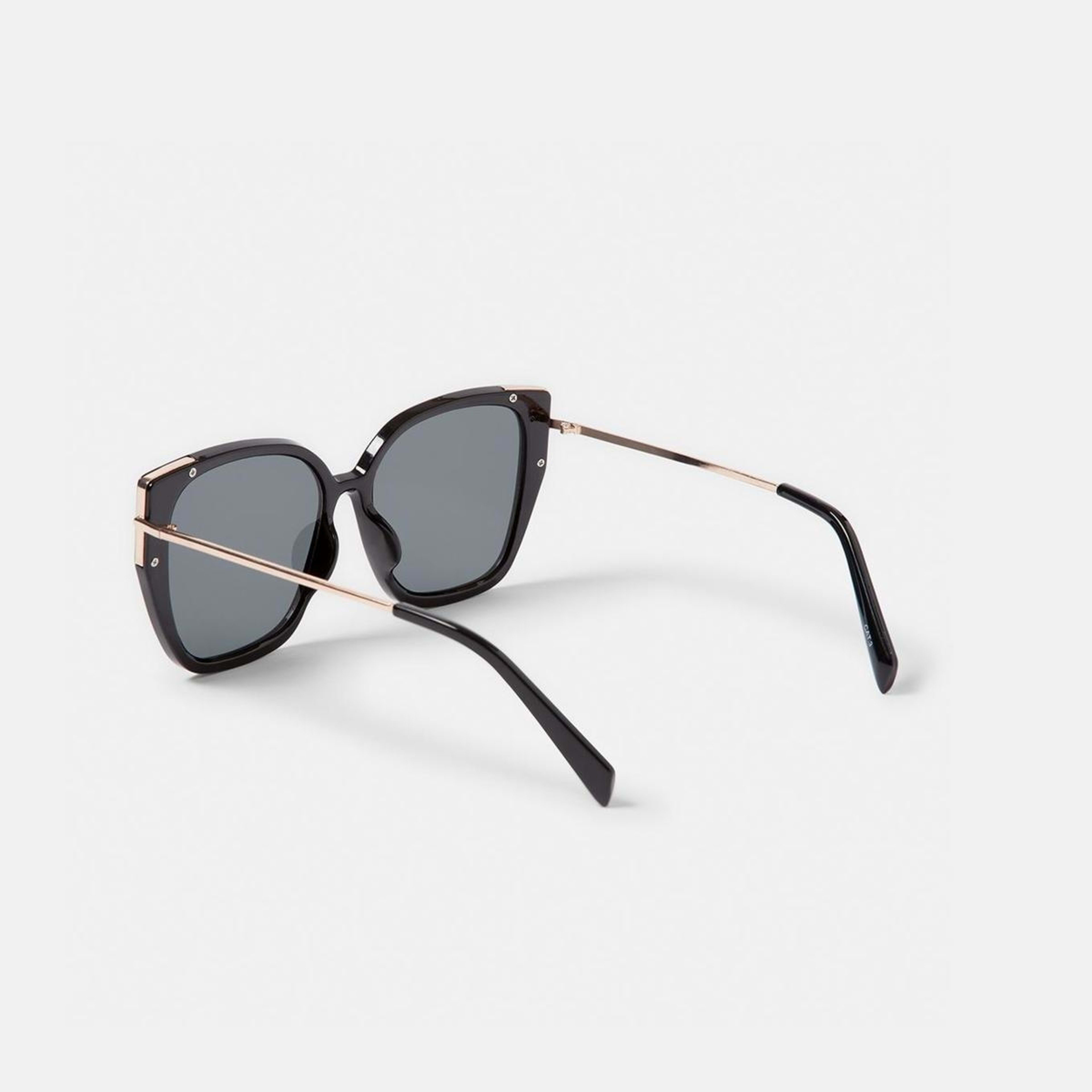 3 Classic Square Frame Sunglasses Smoke Black, 3 of 6