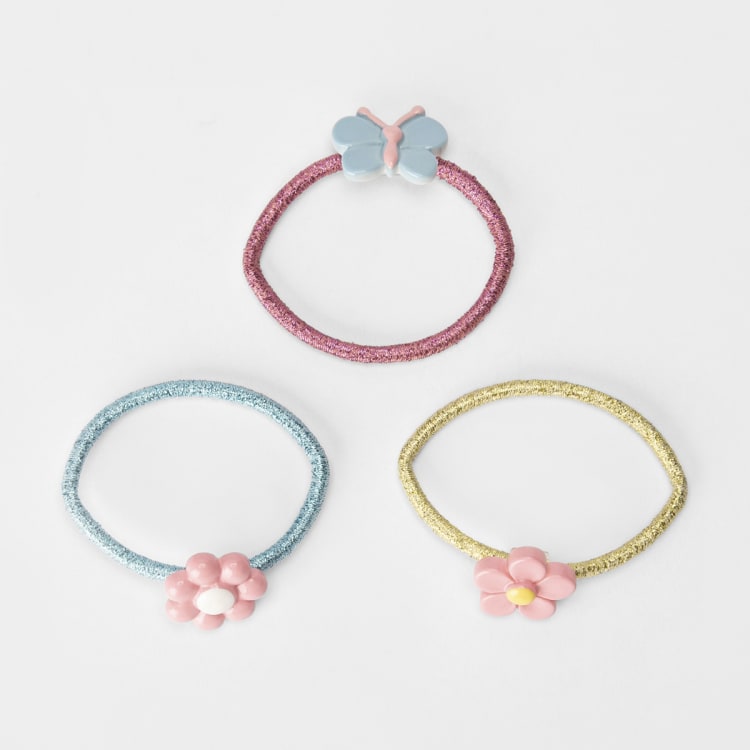 3 Pack Hair Ties Floral Kmart