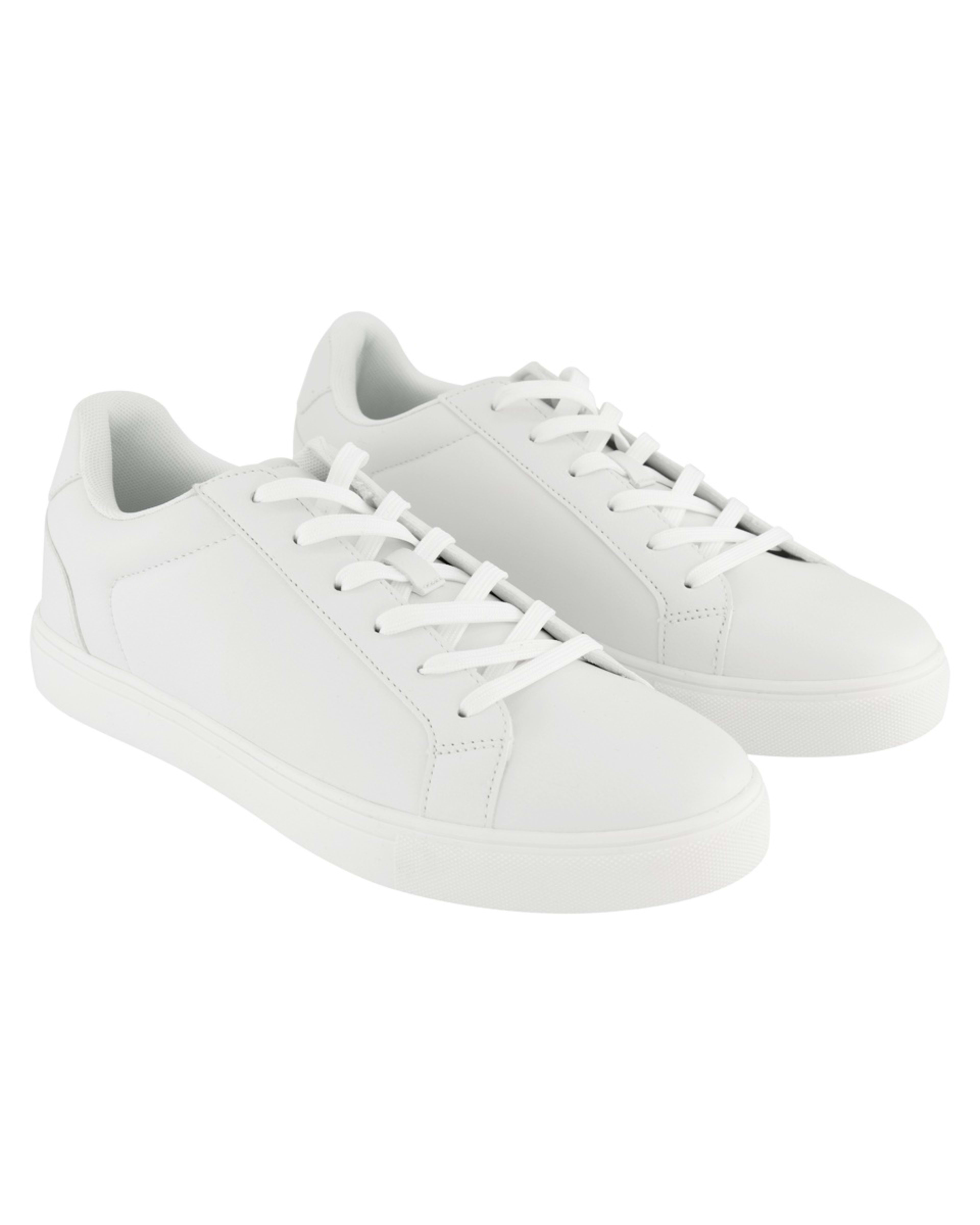 4 Casual Court Lace Up Sneakers WHITE, 4 of 5