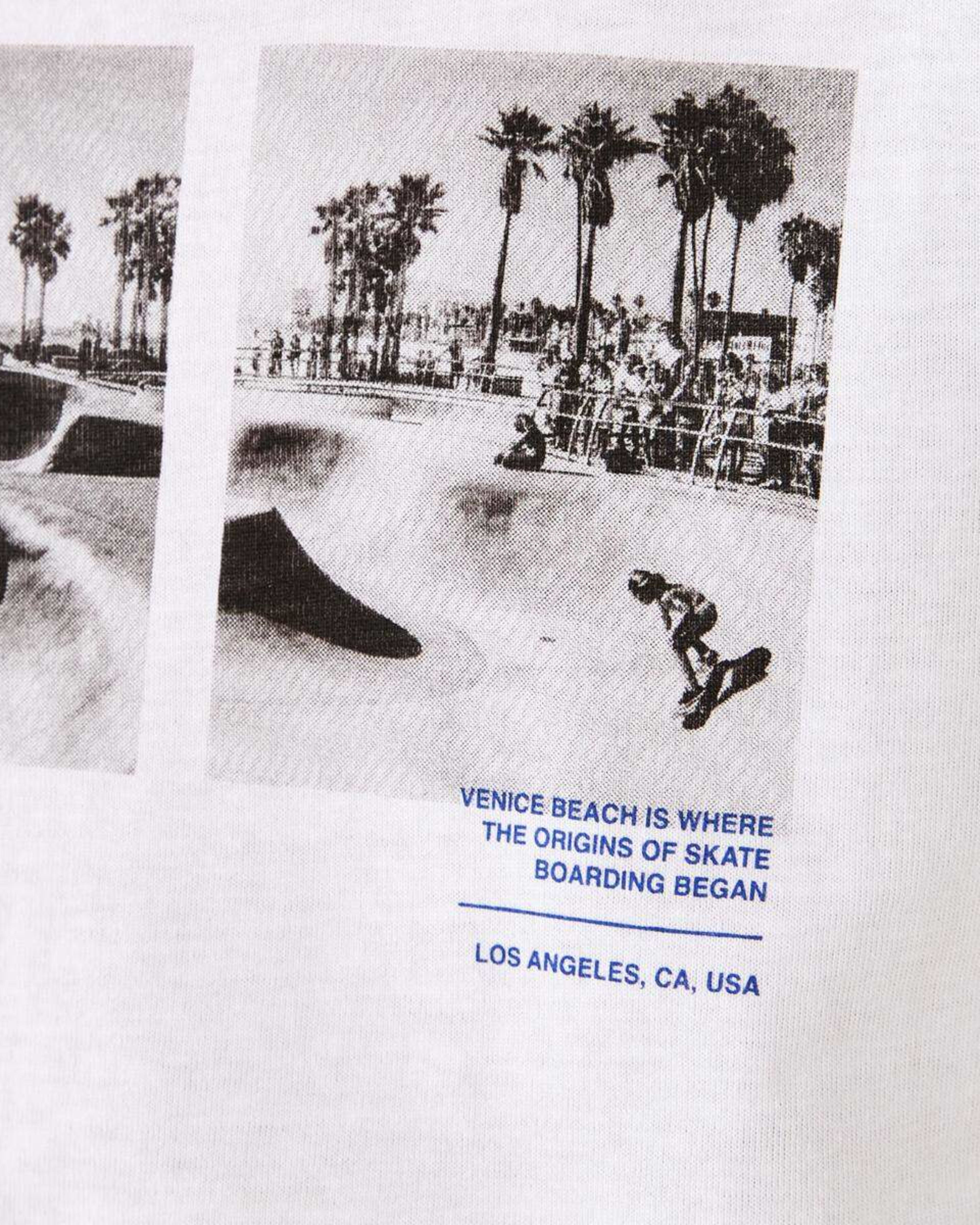 5 Short Sleeve Graphic Print T-shirt LA SKATE OF MIND WHITE, 5 of 7