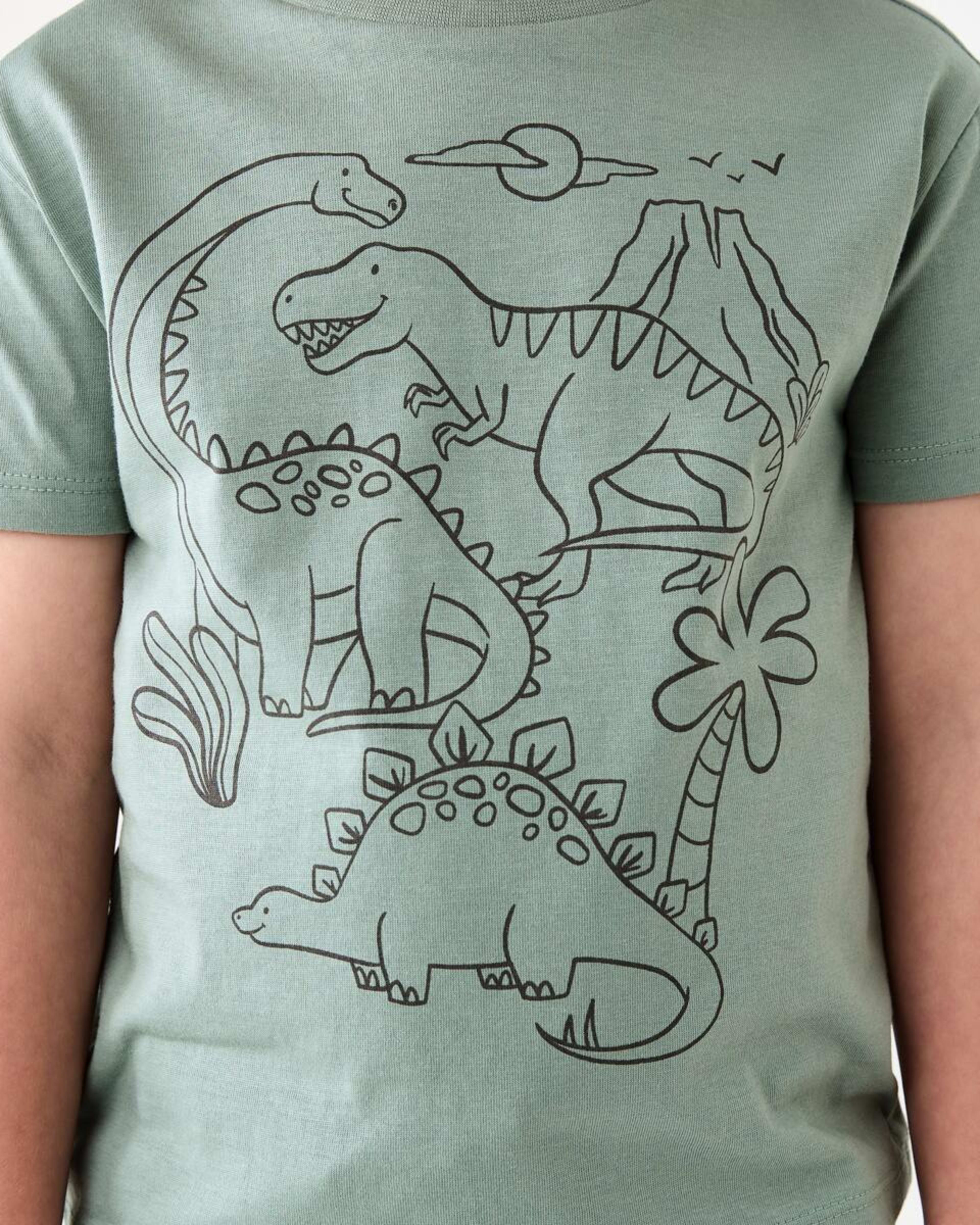 4 Chest Print T-shirt DINOTOPIA CHINOIS GREEN, 4 of 6