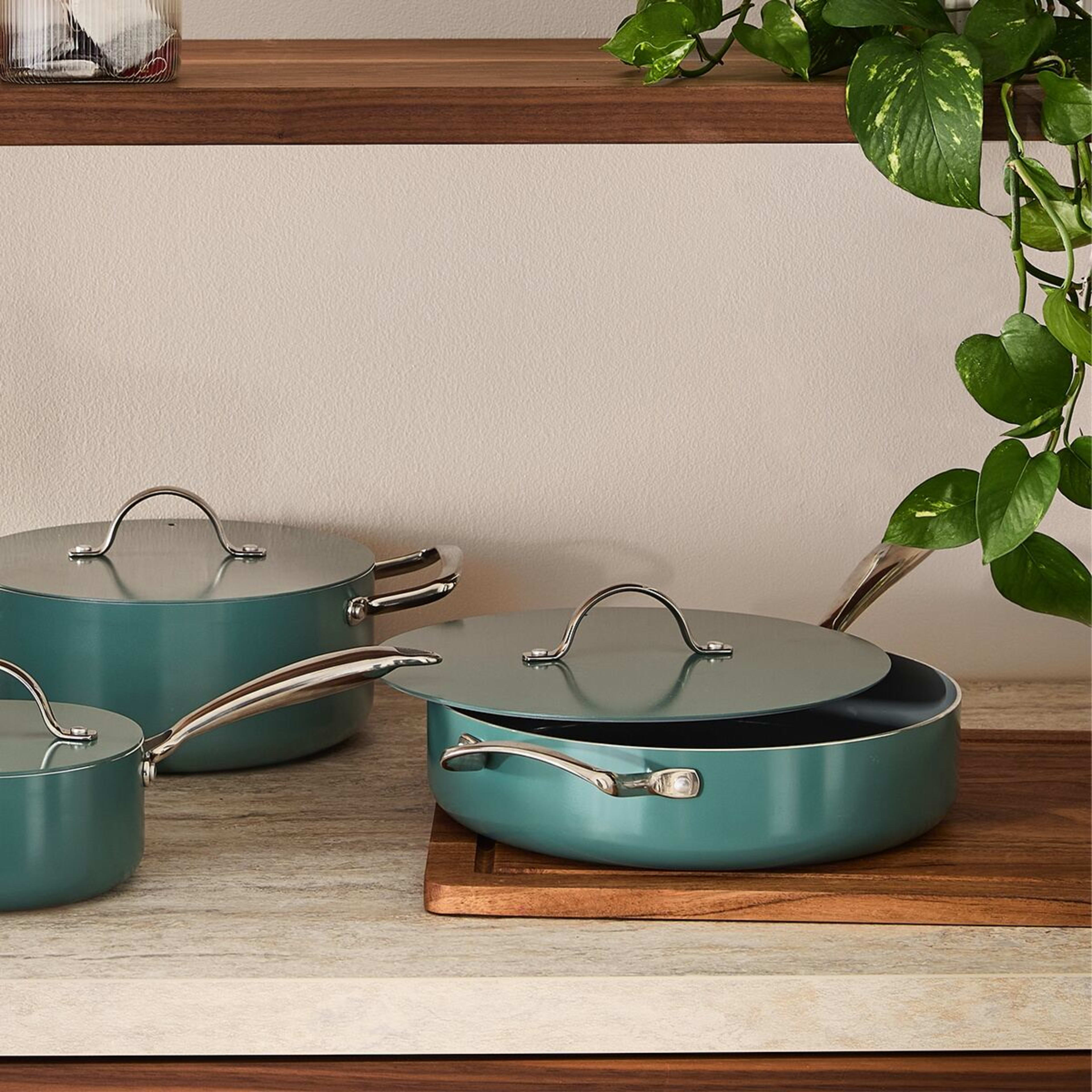 7 28cm Green Ceramic Non-Stick Saute Pan, 7 of 7