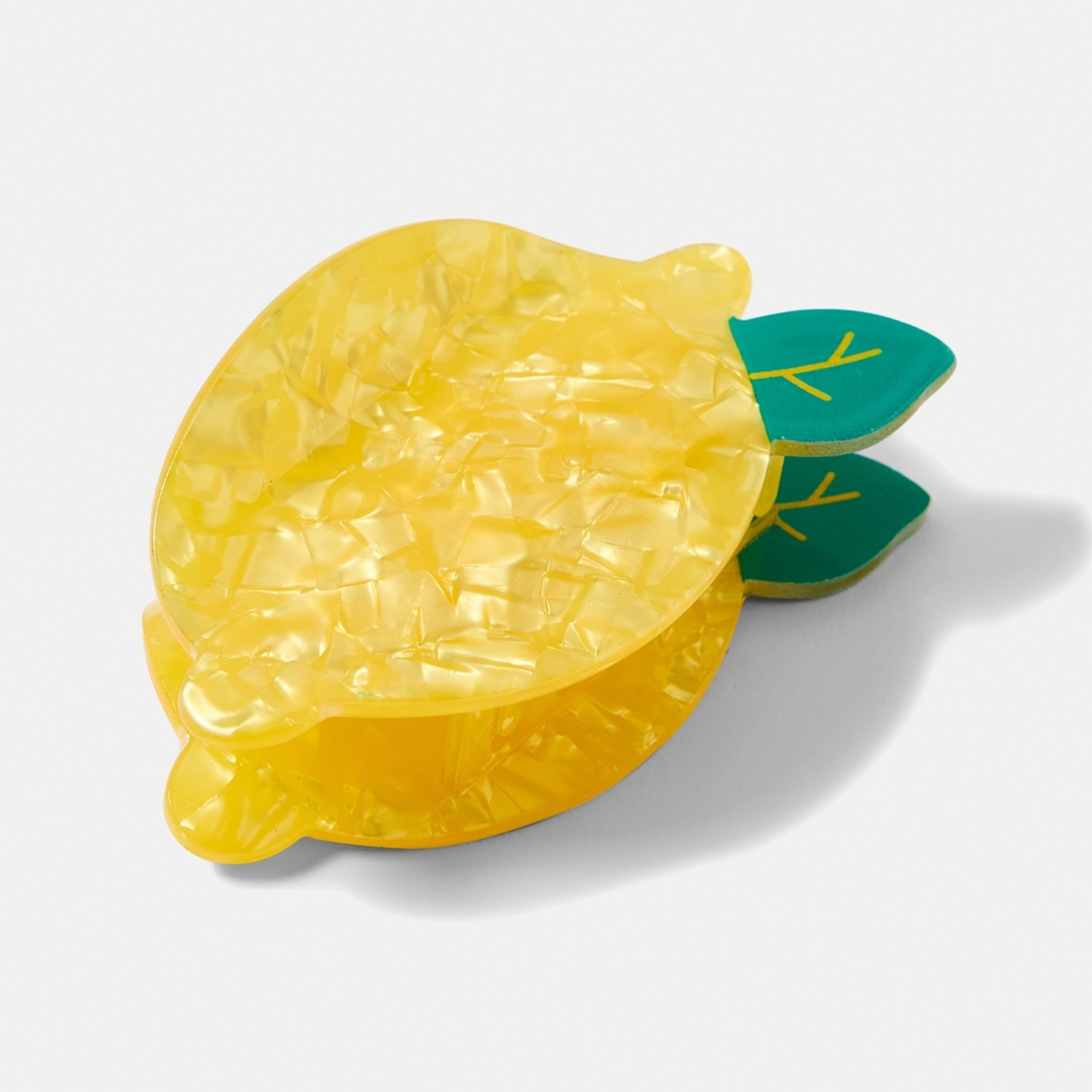 2 Yellow Novelty Lemon Claw Hair Clip, 2 of 4