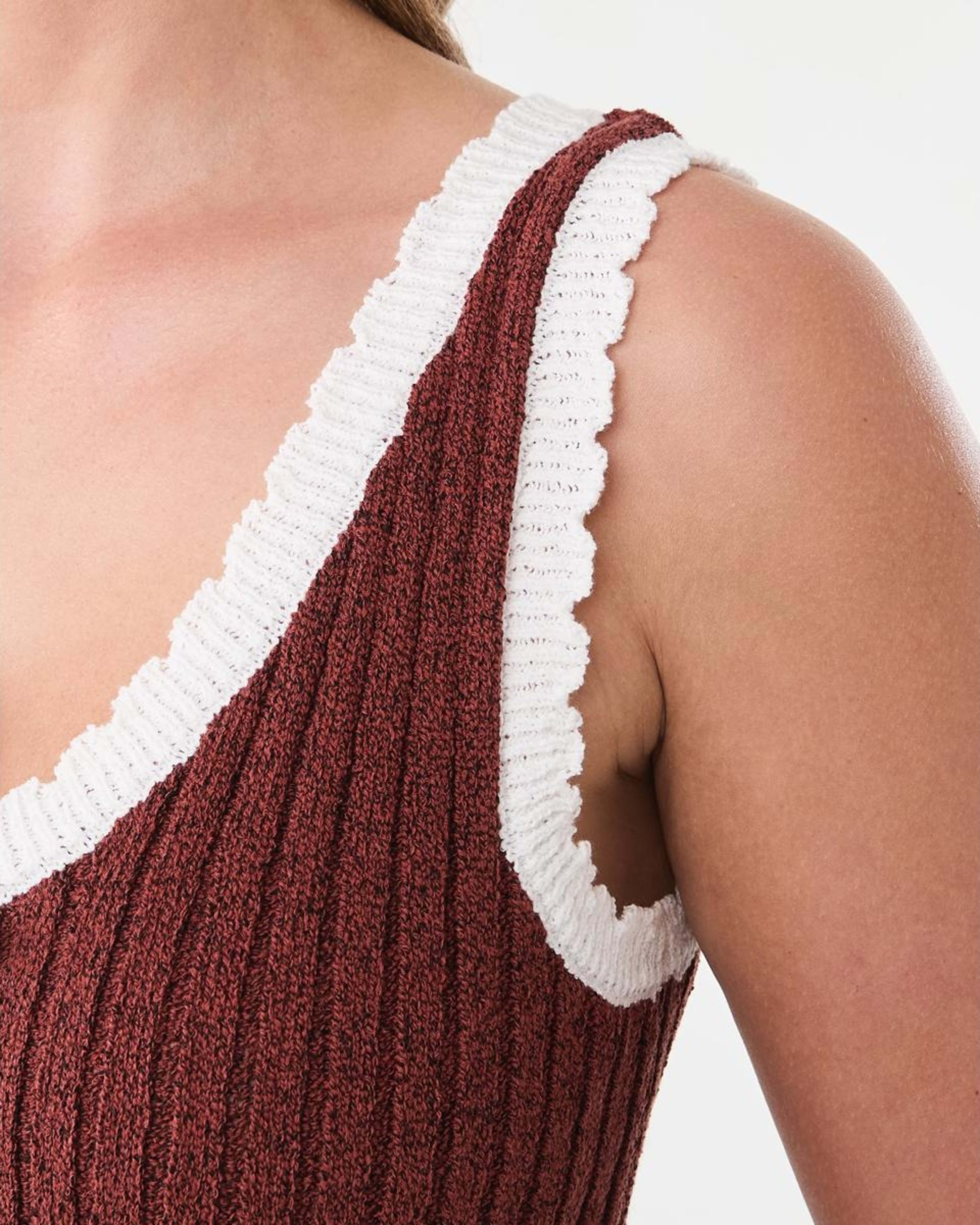 6 Bow Trim Knit Tank SOFT HENNA, 6 of 6