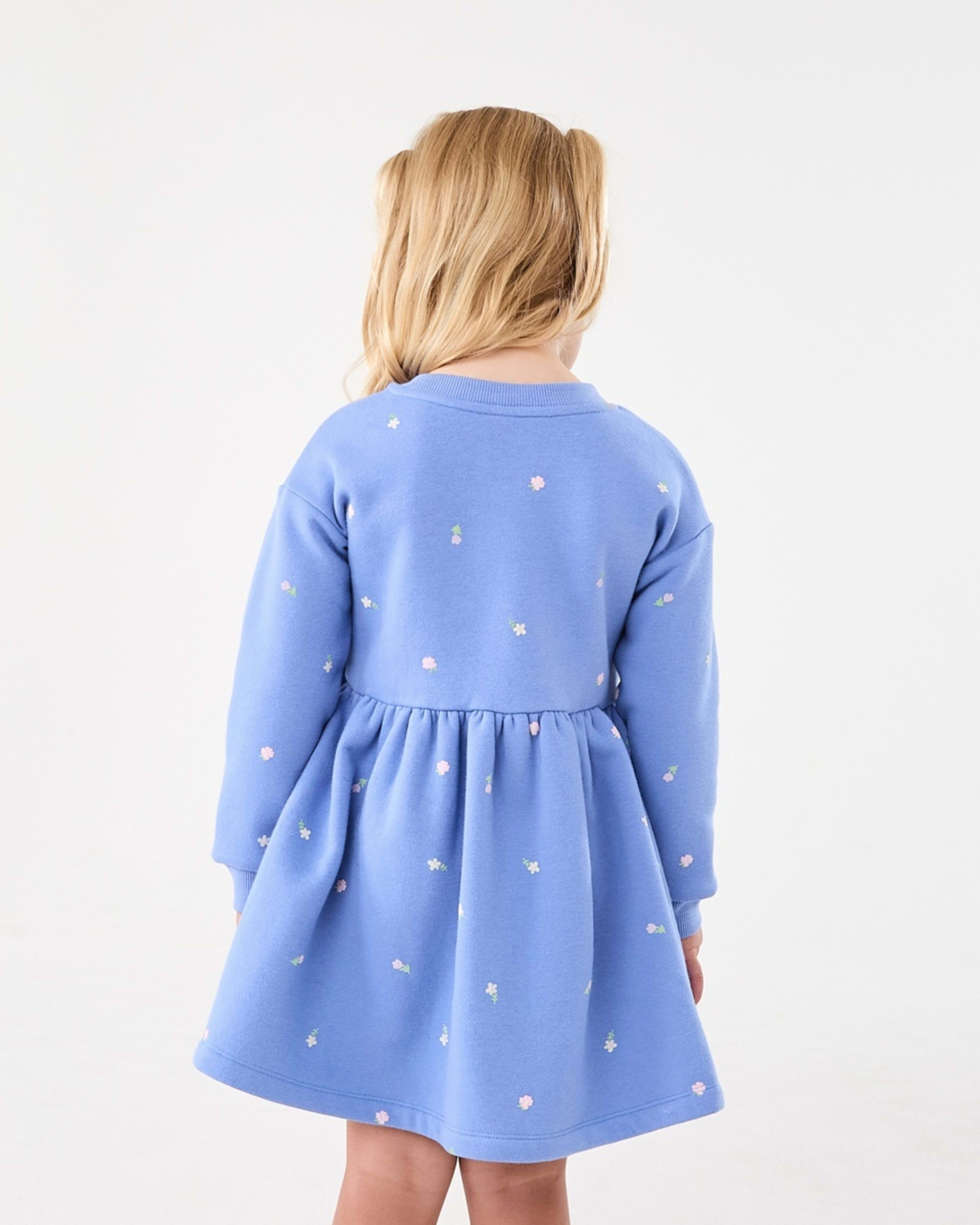 2 Puff Print Fleece Dress Floral, 2 of 9