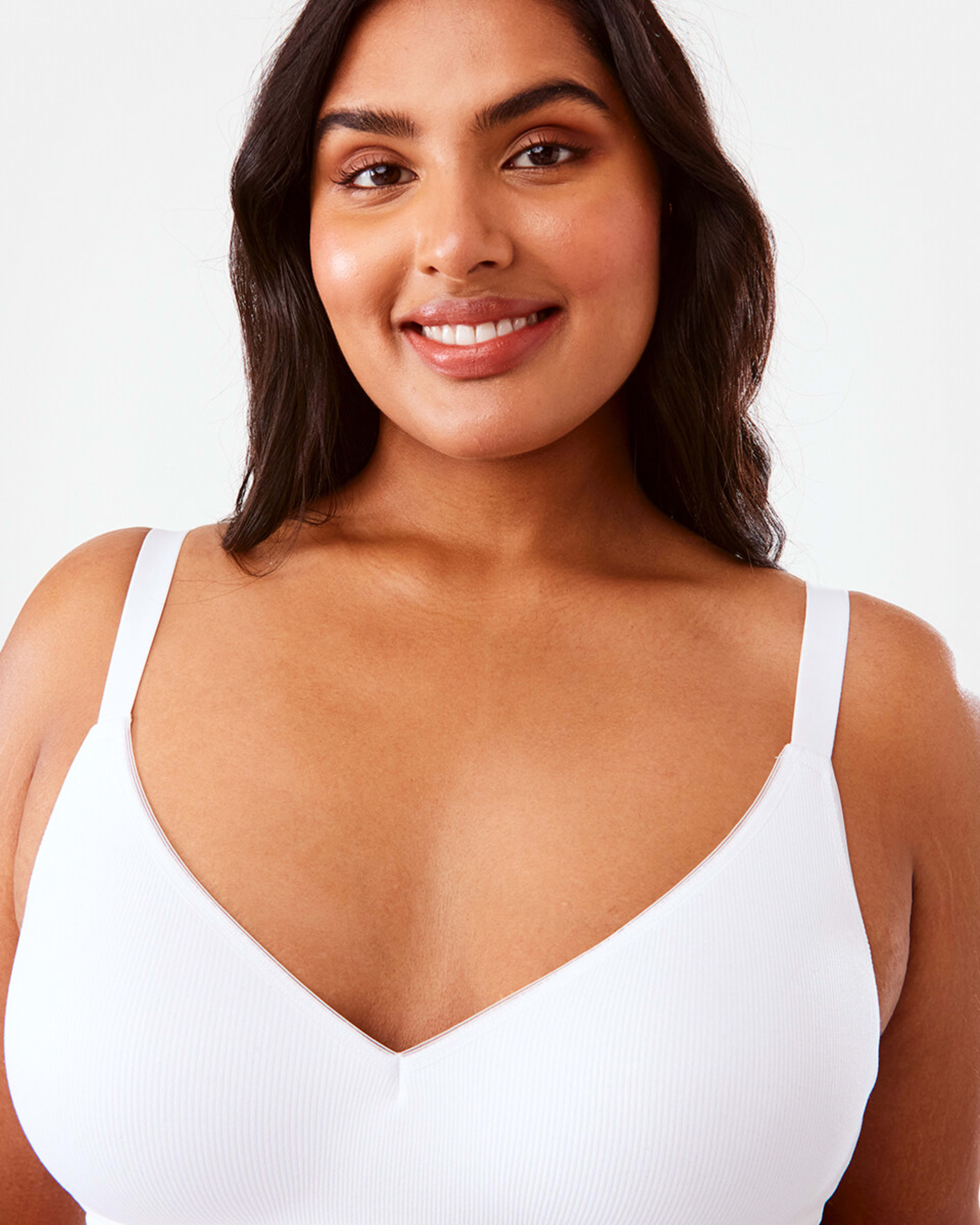 4 Full Figure Wirefree Seamfree T-Shirt Bra White, 4 of 6
