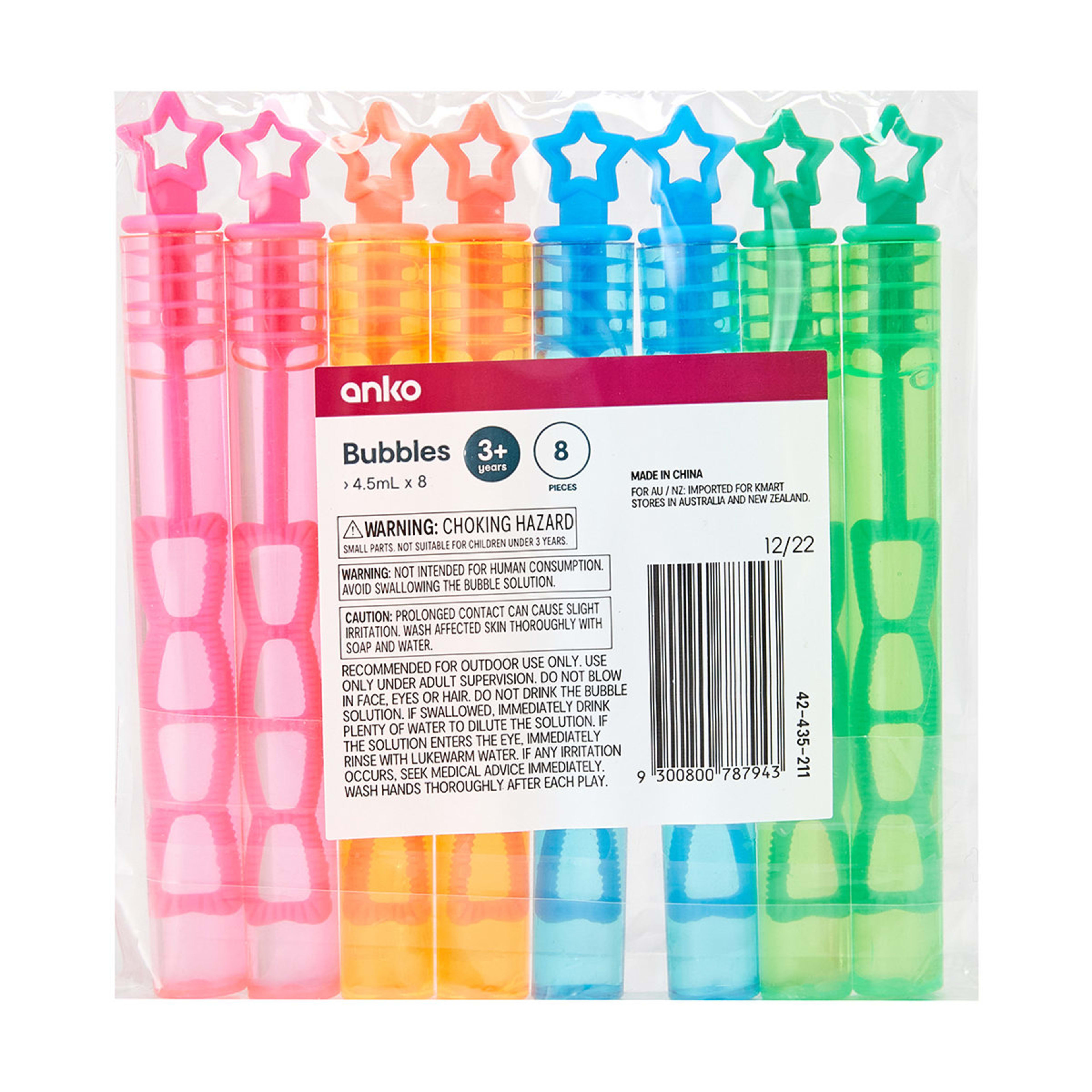 8 Pack Mini Bubble Wands Kmart