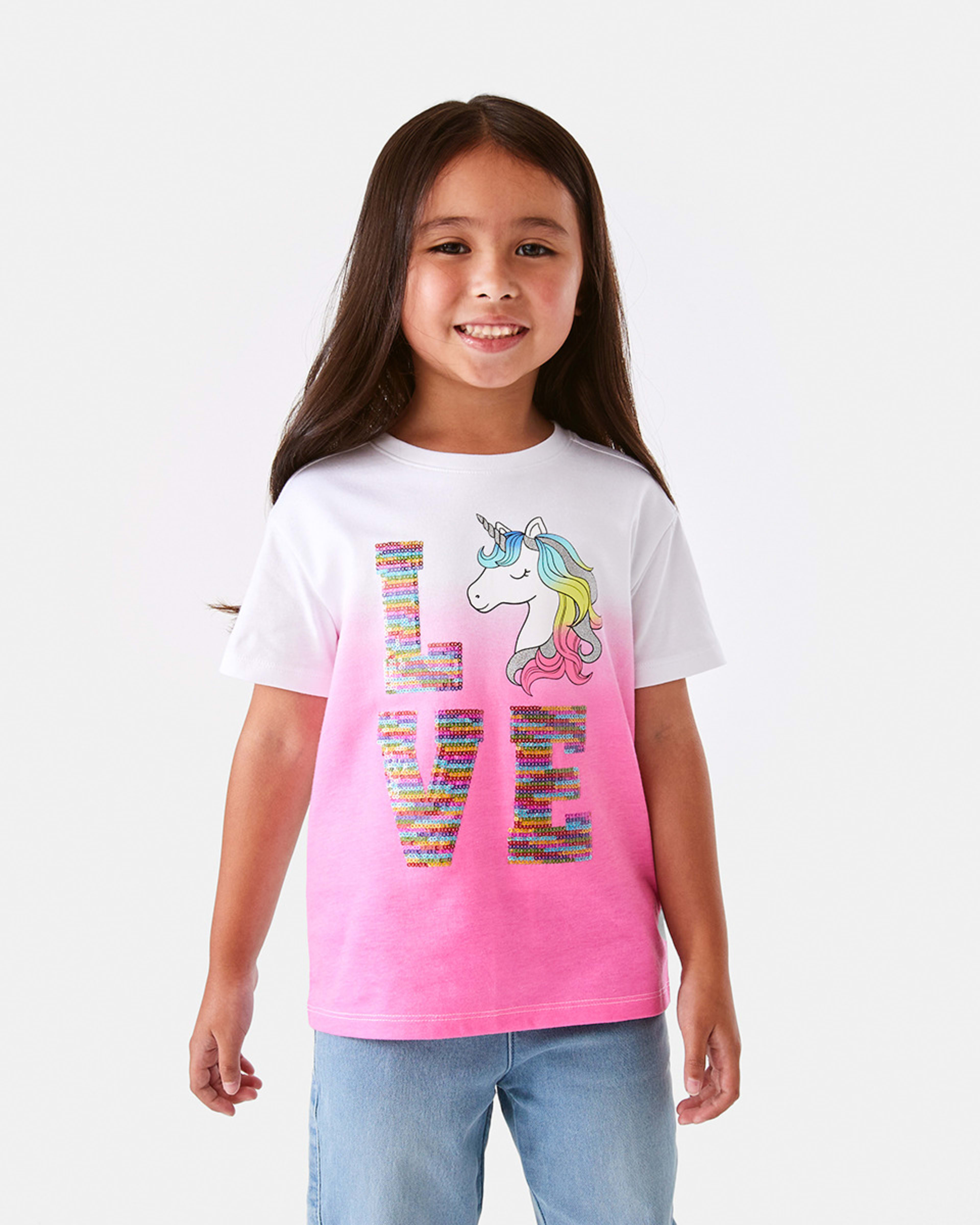 1 Short Sleeve Sequin T-shirt Multi Ucrn, 1 of 8