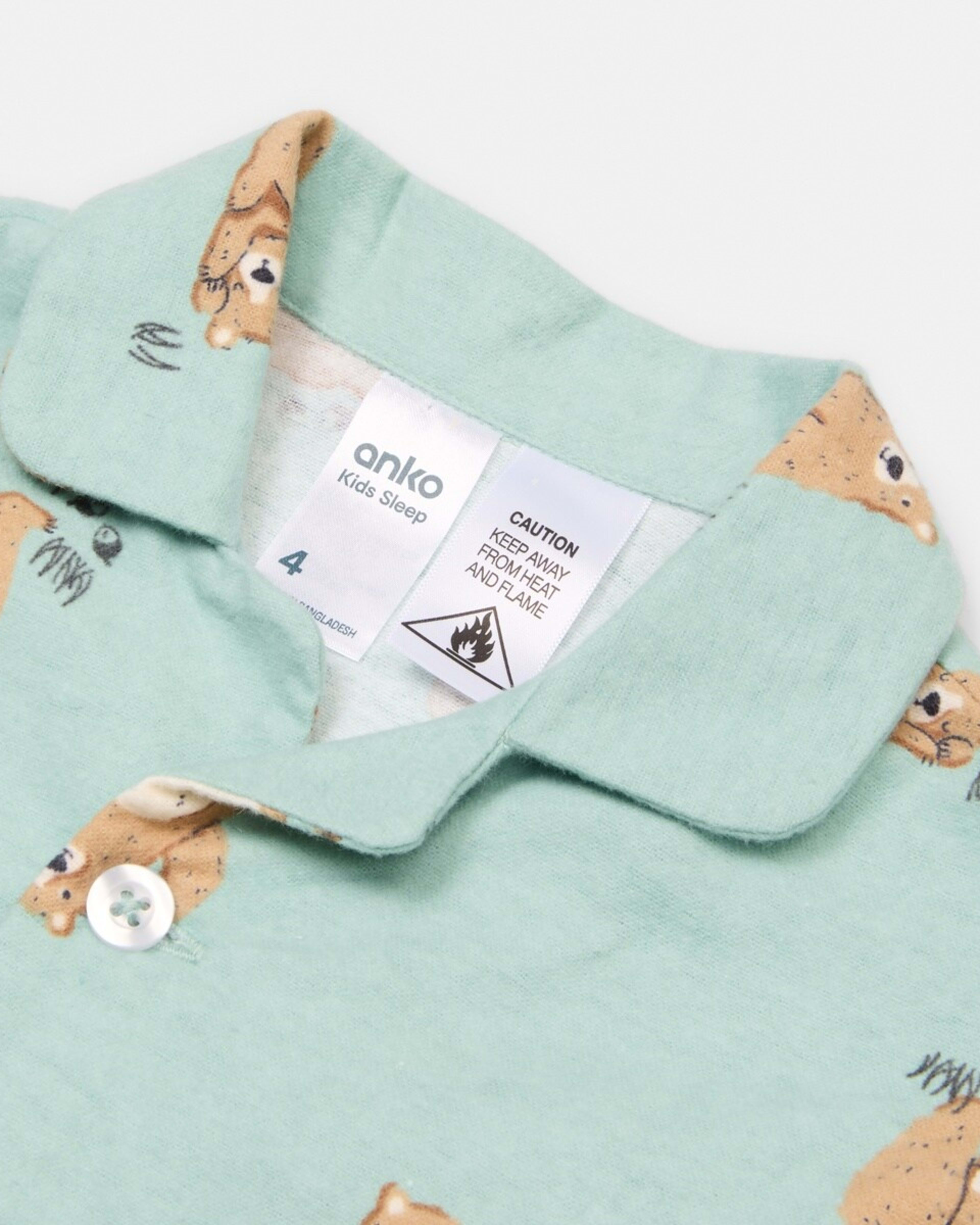8 Flannelette Pyjama Set Brn Bear, 8 of 9