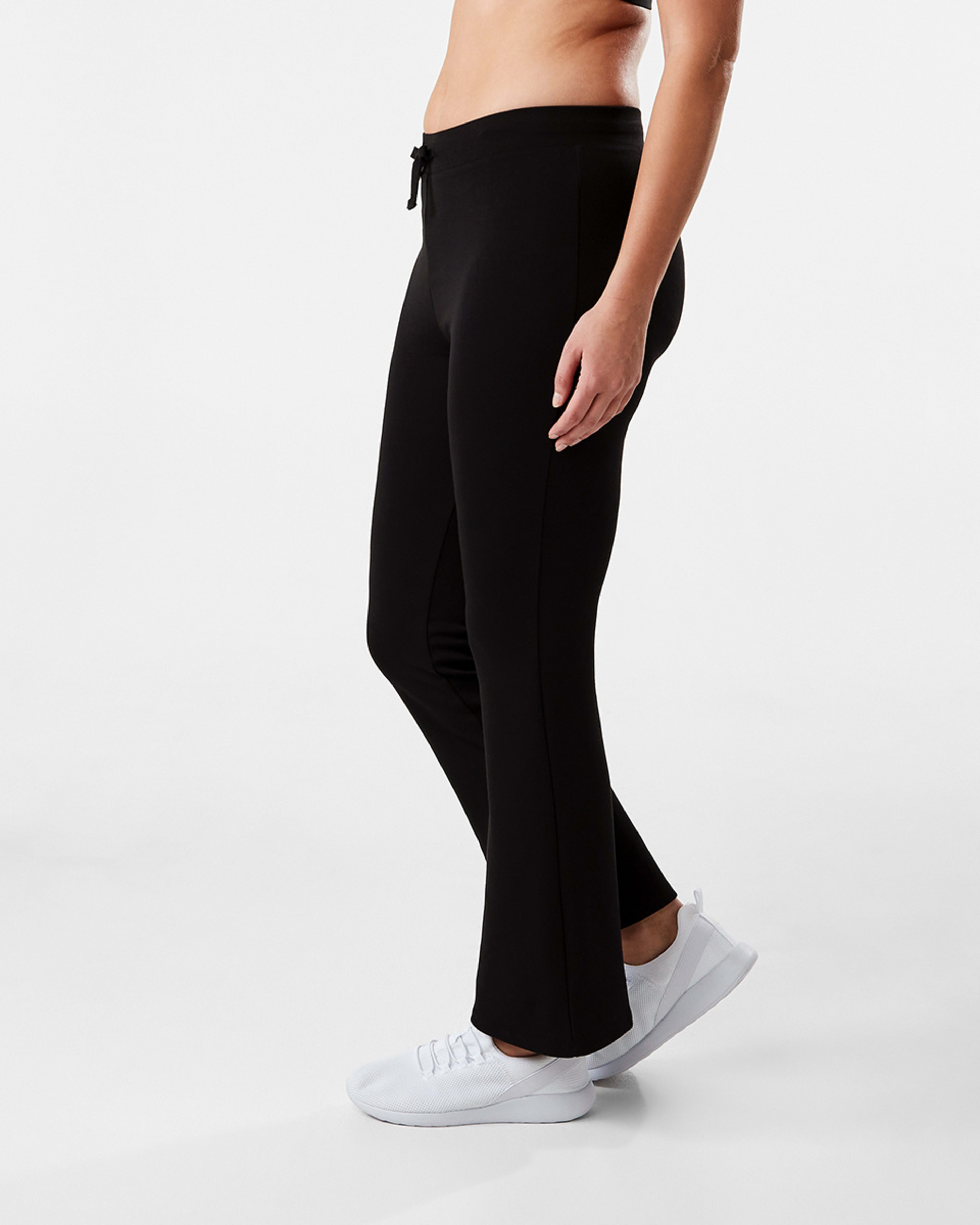2 Active Womens Kick Flare Trackpants Black, 2 of 5