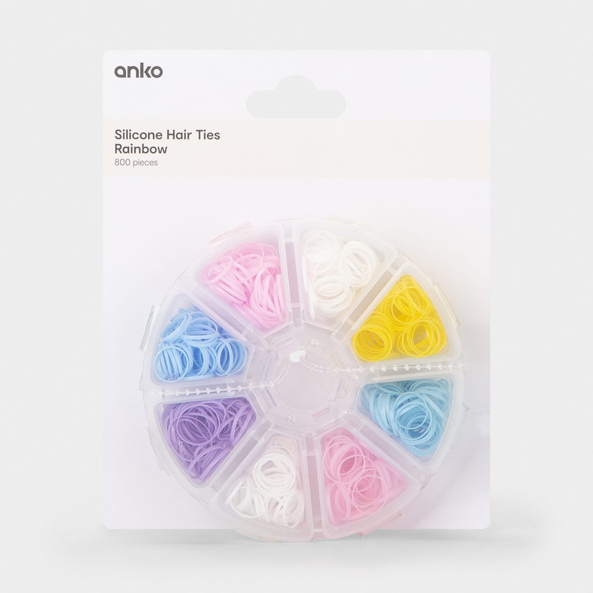 Silicone Hair Ties Rainbow Kmart
