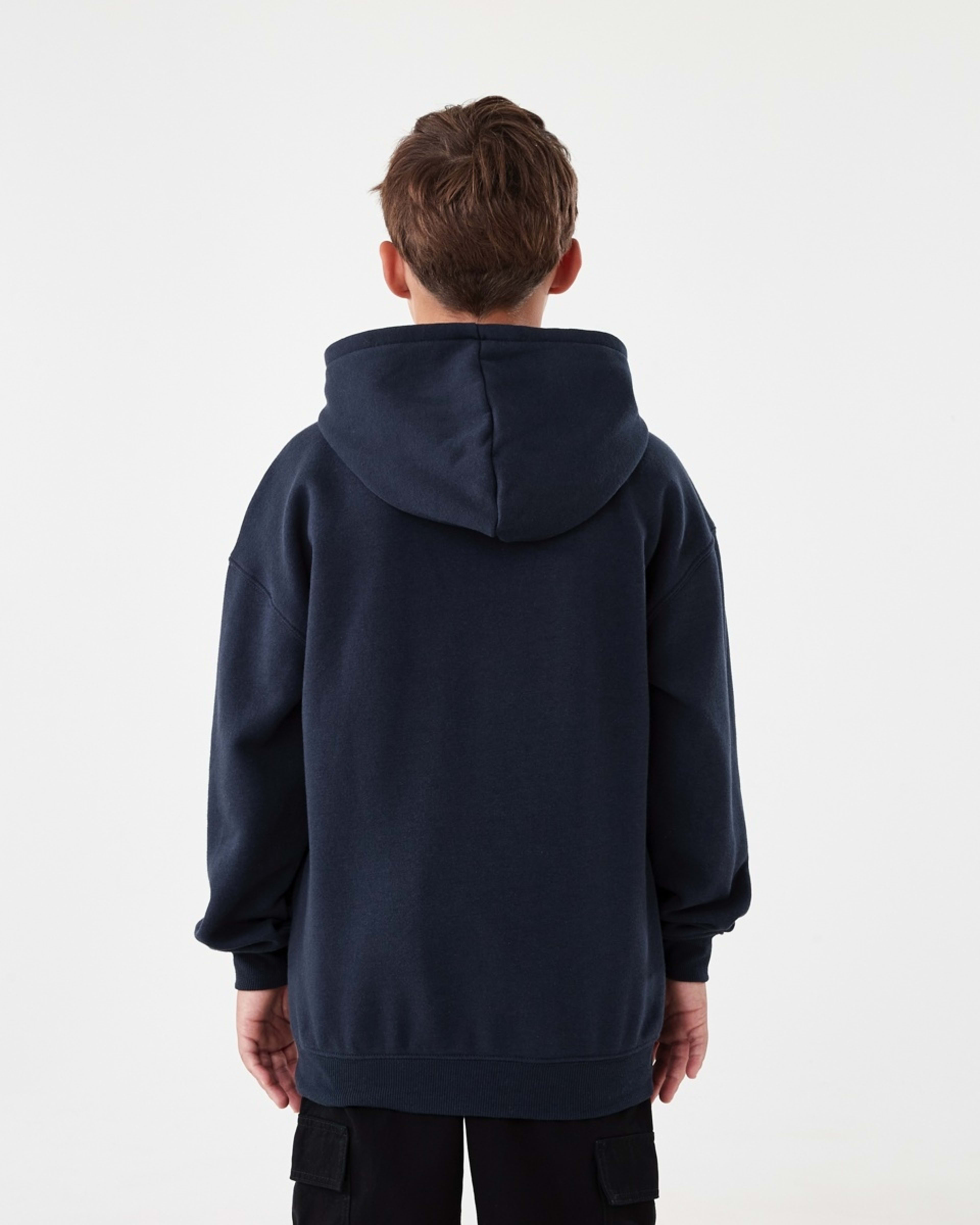 2 Print Pullover Hoodie With Pocket Blu Varsit, 2 of 7