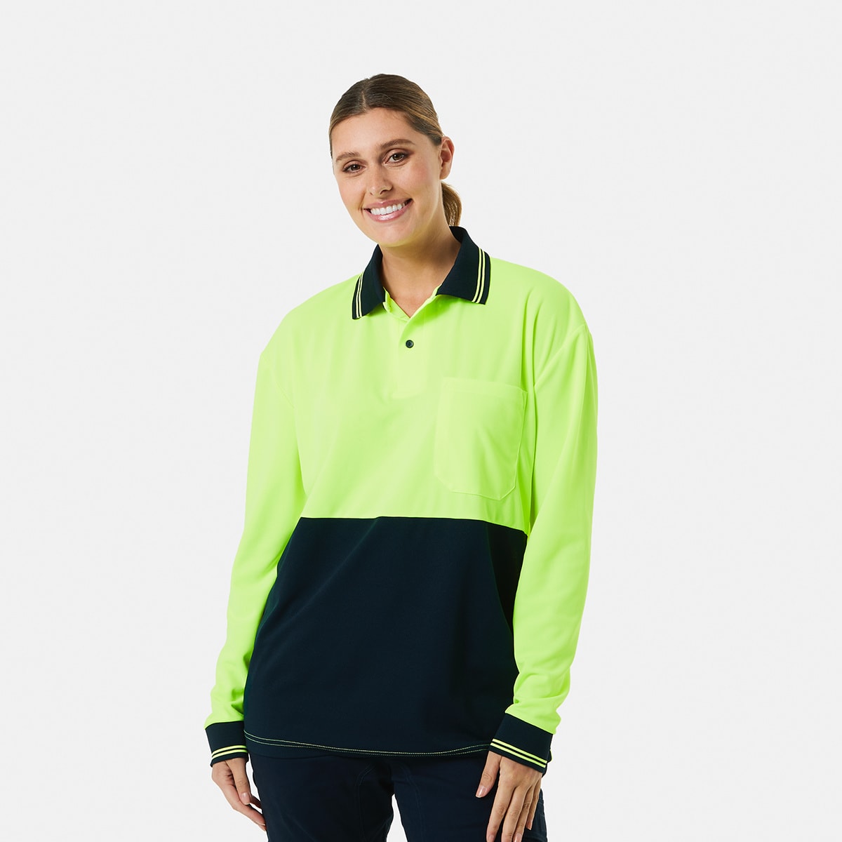 Long Sleeve Fluorescent Polo Shirt Kmart