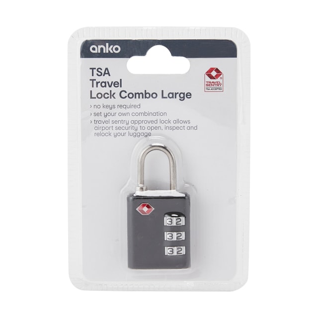 TSA Travel Lock Combo Large Kmart
