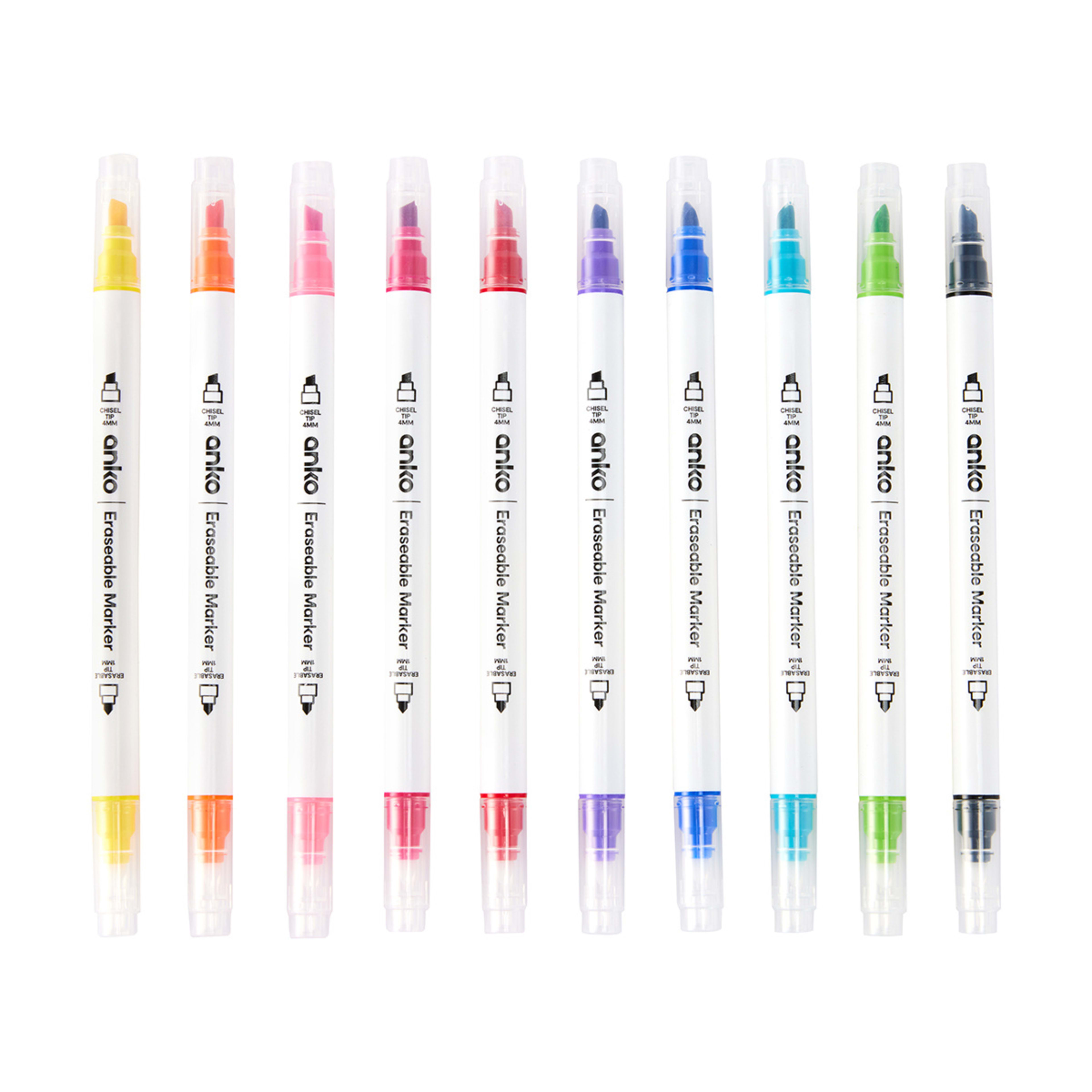 10 Pack Dual End Erasable Markers Kmart NZ
