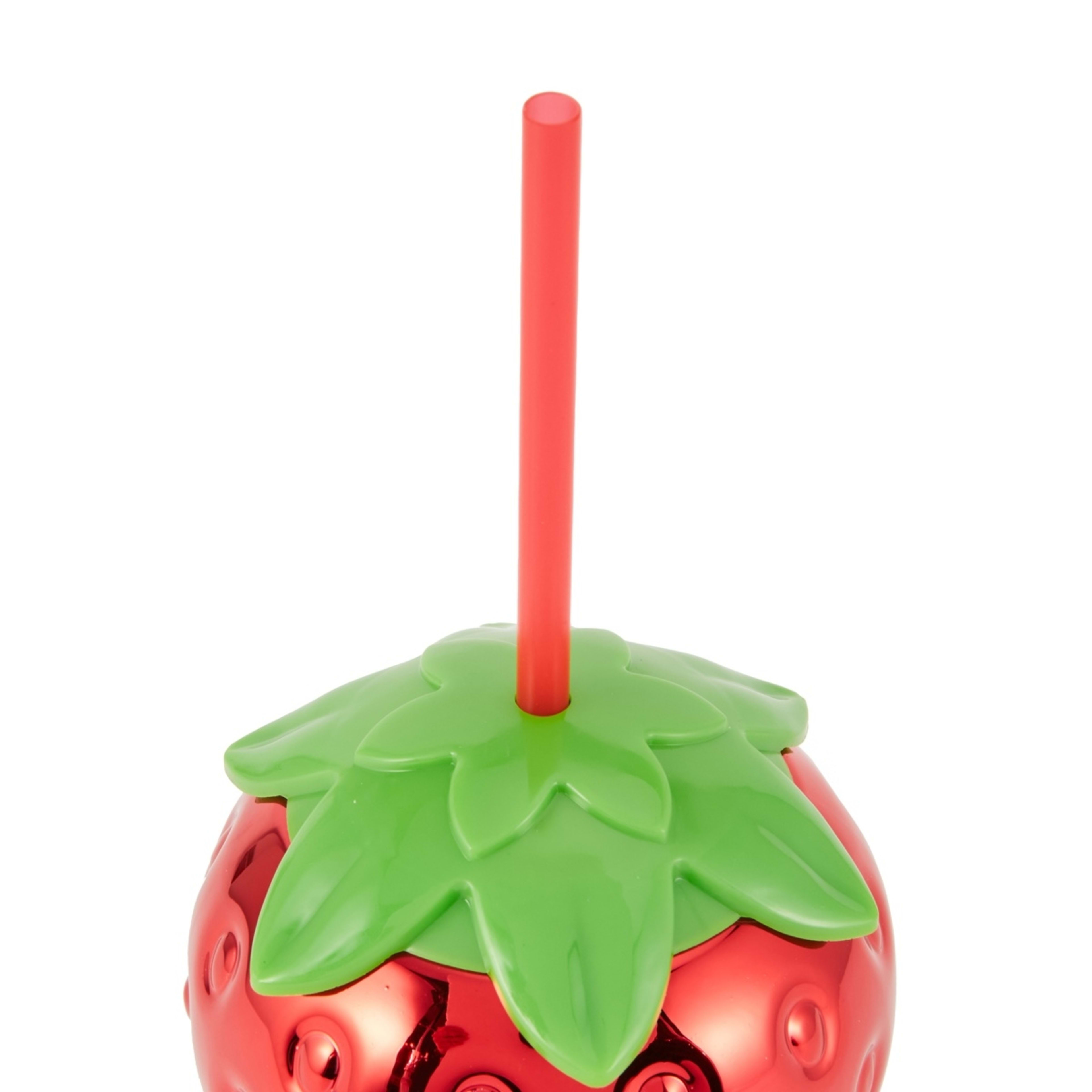 4 Strawberry Novelty Cup with Straw, 4 of 5