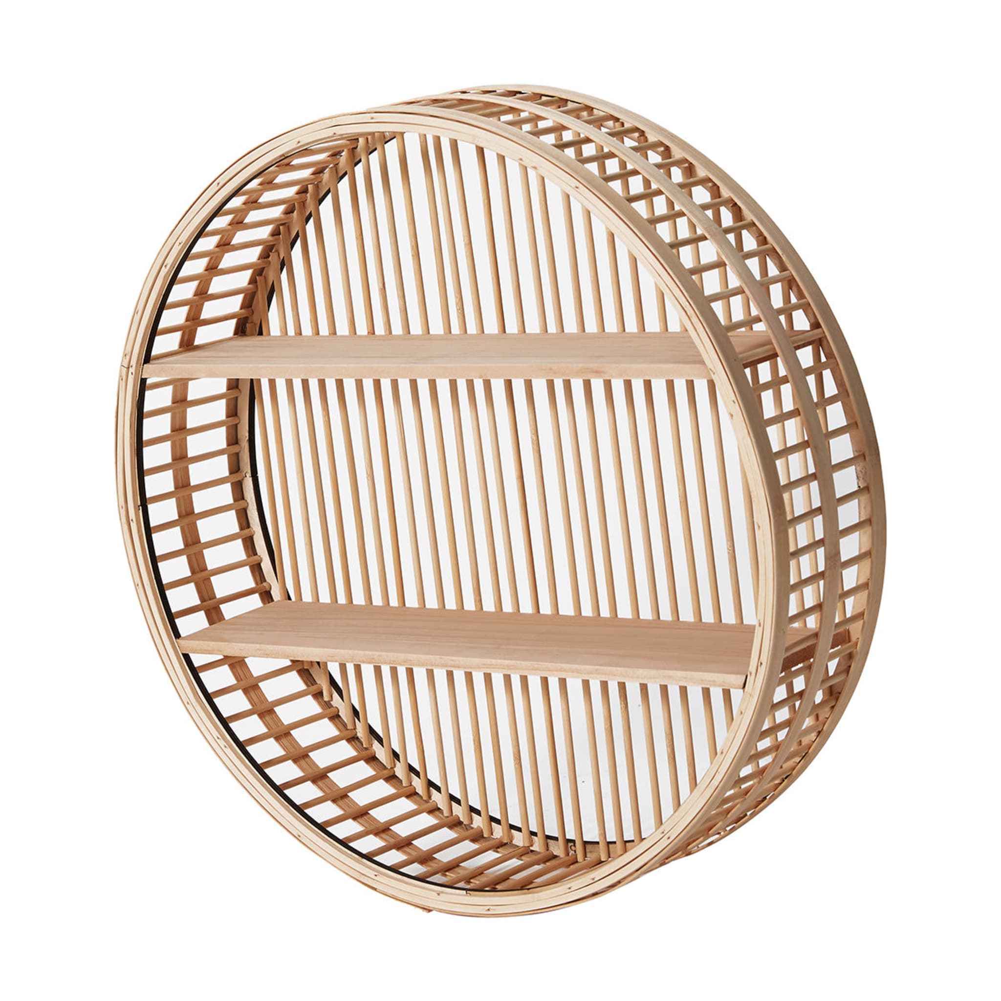 Rattan Look Round Wall Shelf Kmart