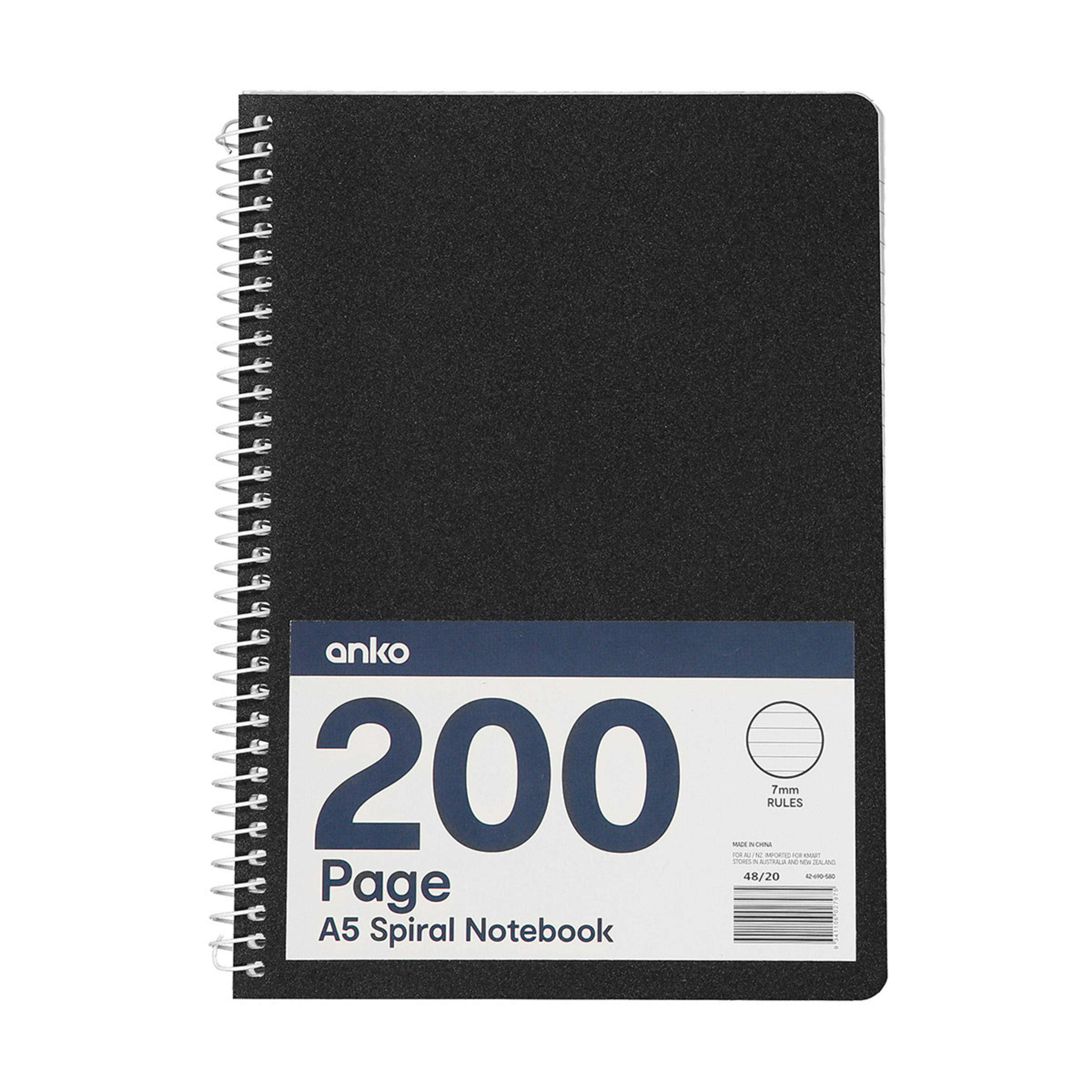200 Page A5 PP Spiral Notebook Kmart