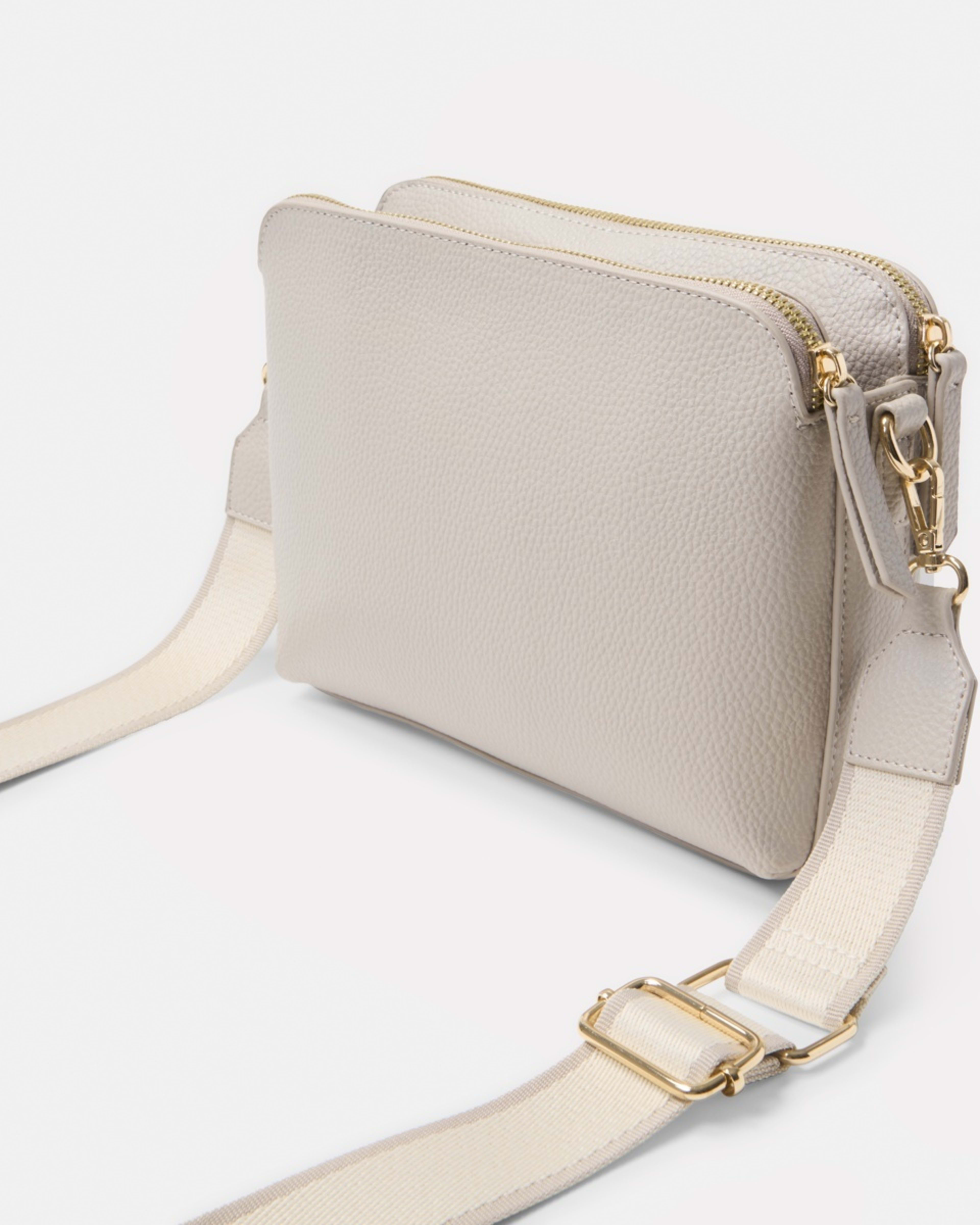 3 Double Pocket Crossbody Bag SMOKEY TAUPE, 3 of 6