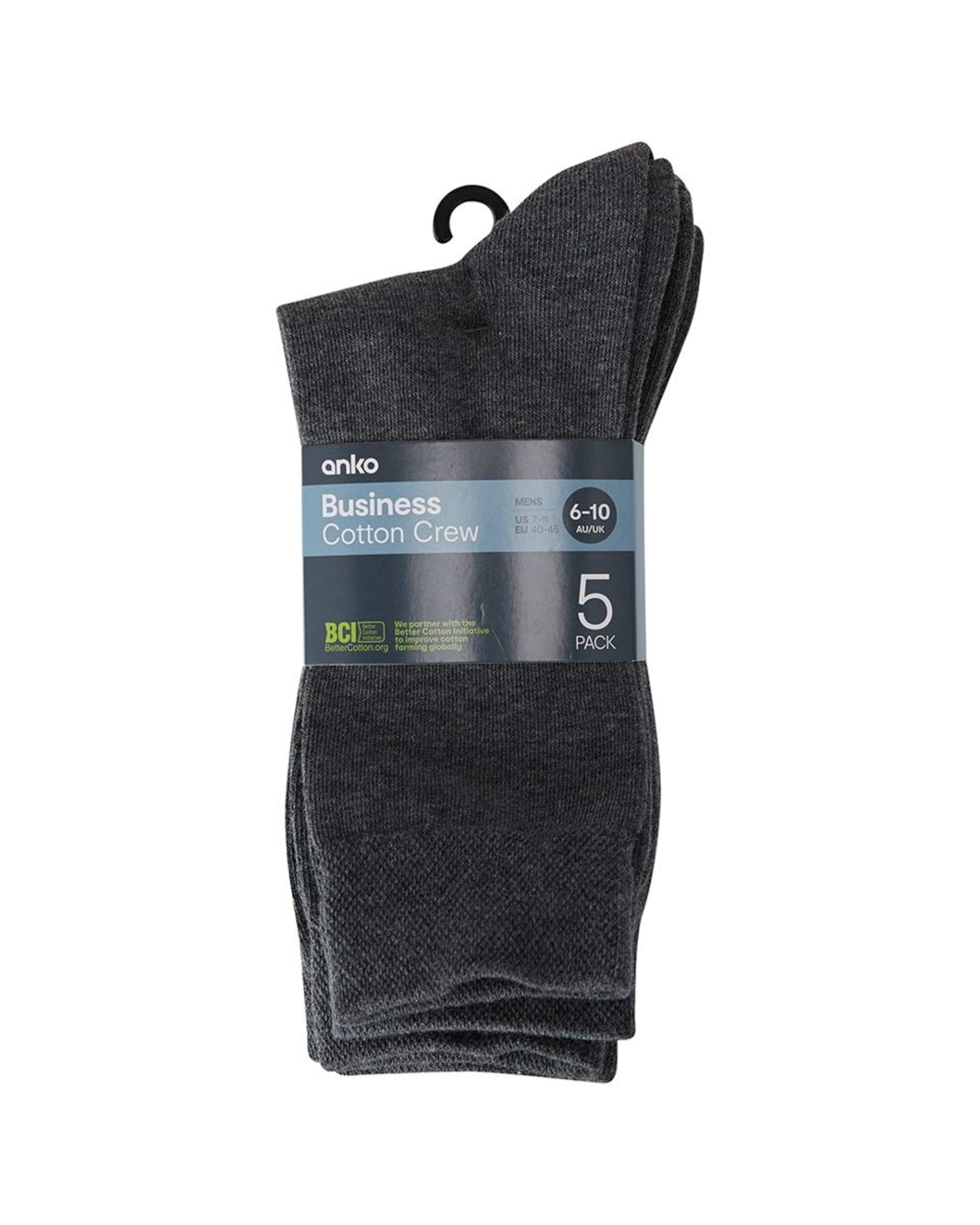 3 5 Pack Business Socks Charred Marle, 3 of 3