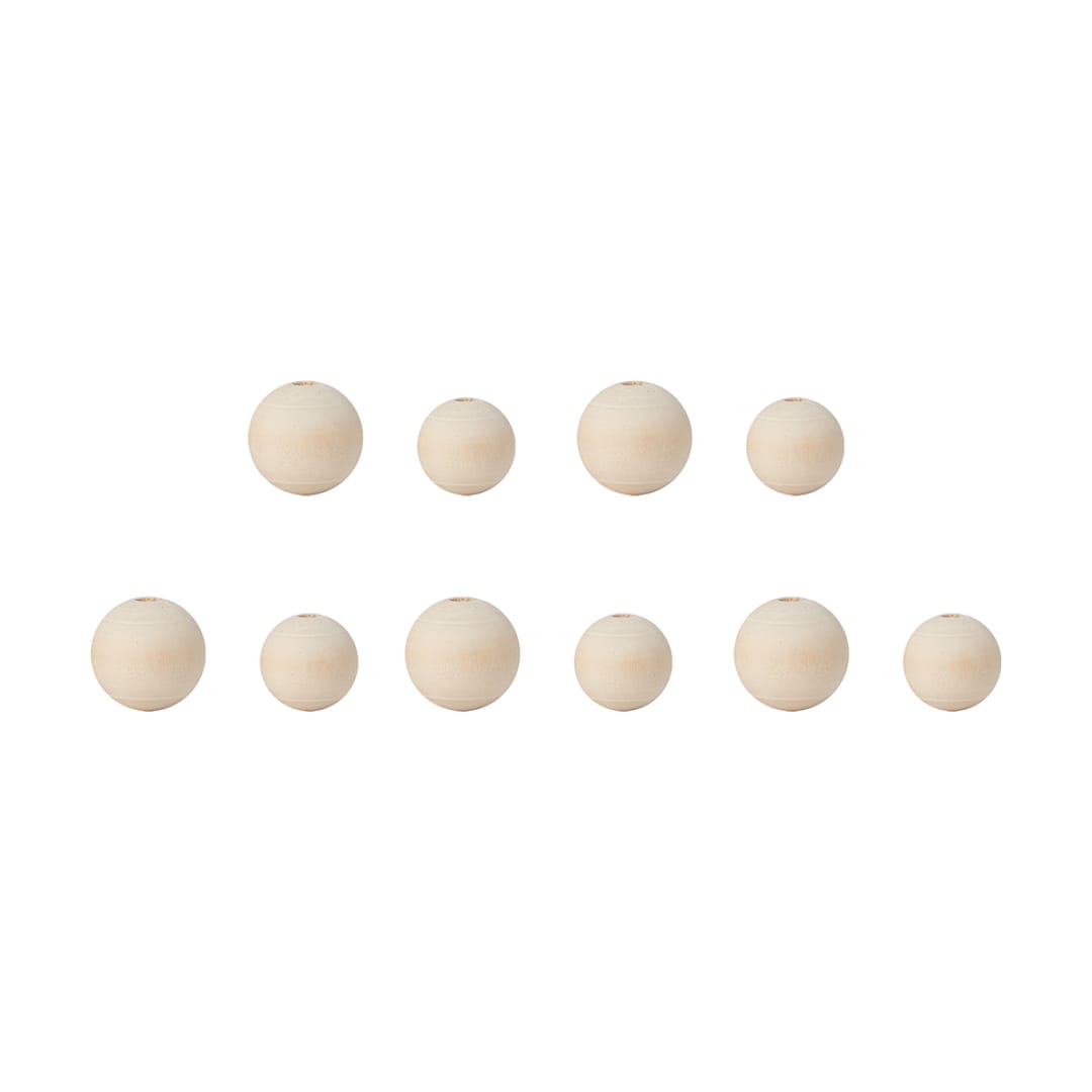 100 Piece Craft Wooden Beads Kmart