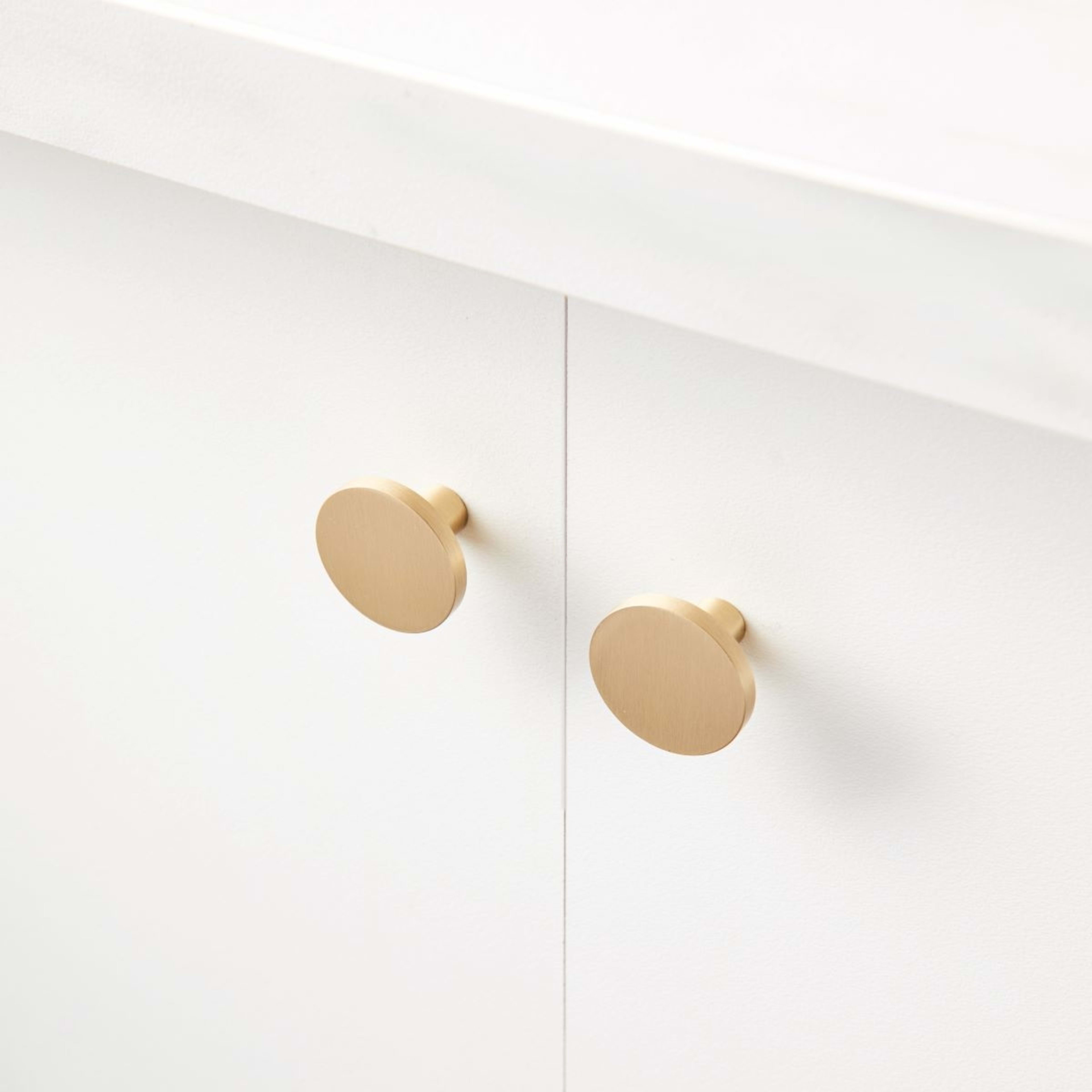 2 Pack Brushed Brass Handles
