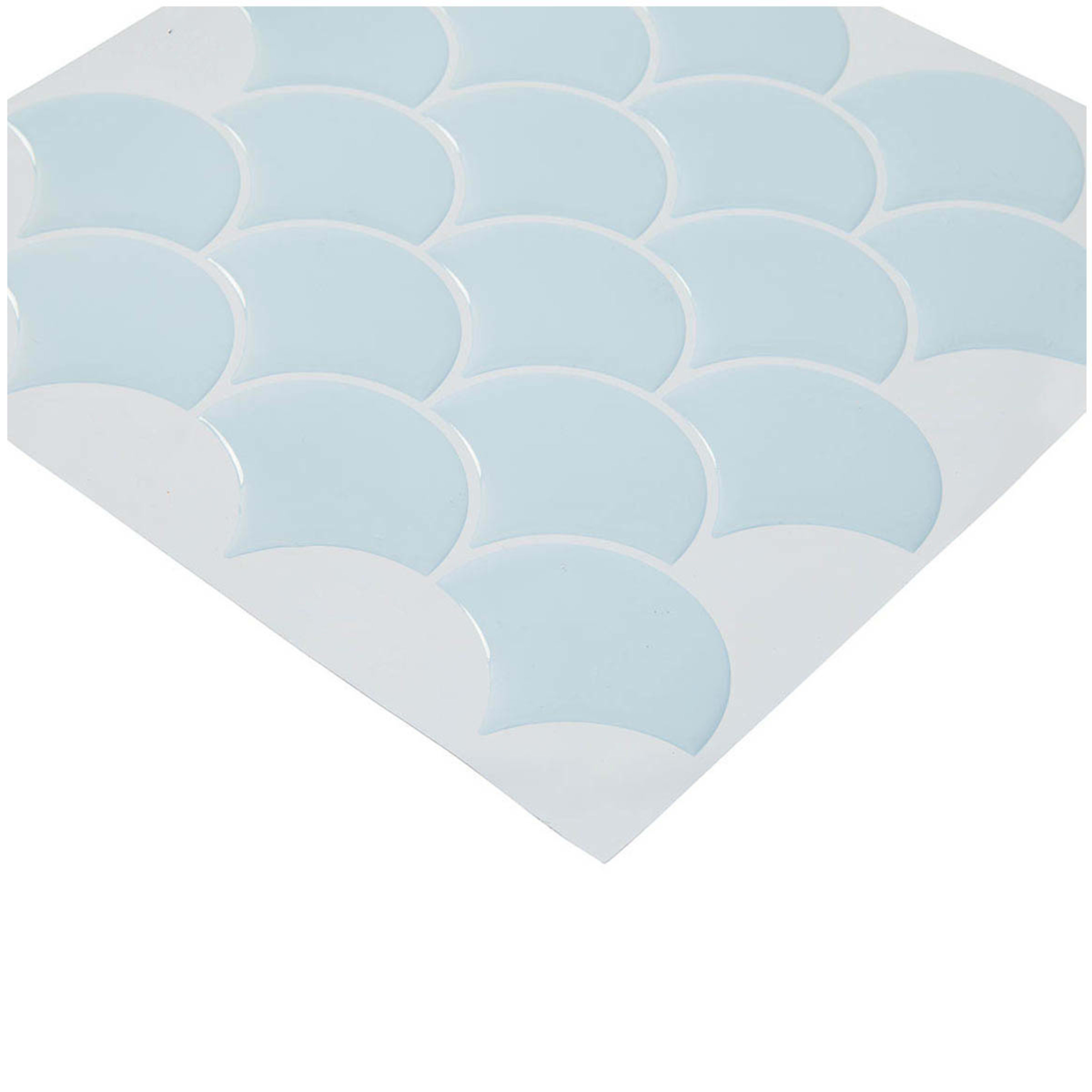 5 Pack Self Adhesive 3D Tiles Chambray Blue Scales Kmart