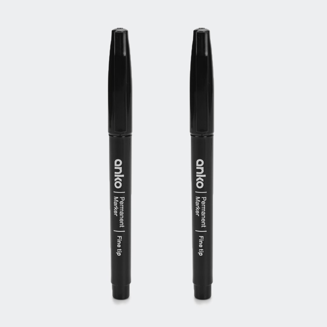 2 Pack Permanent Markers Black Kmart