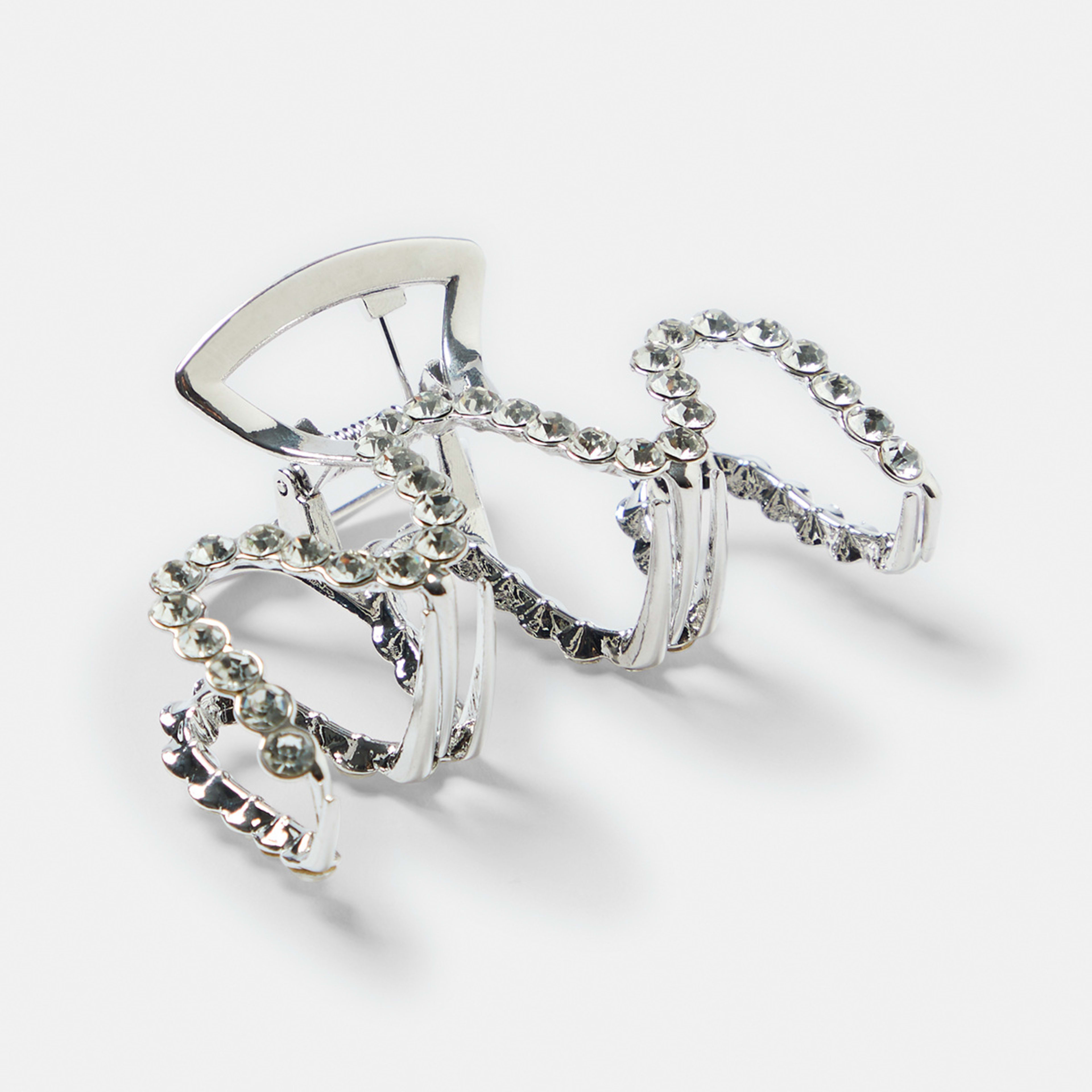 Silver Tone Diamante Spikey Claw Hair Clip Kmart