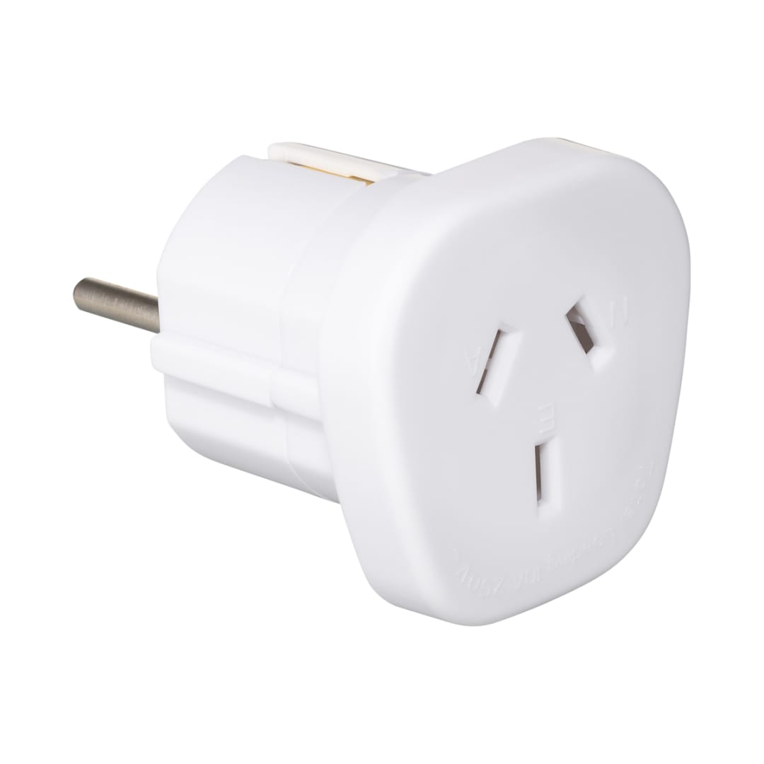 Adaptor - AU/NZ Plug to EU Socket - Double Round Pins - Kmart