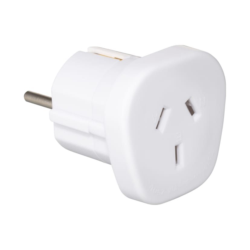 Adaptor - AU/NZ Plug to EU Socket - Double Round Pins - Kmart NZ