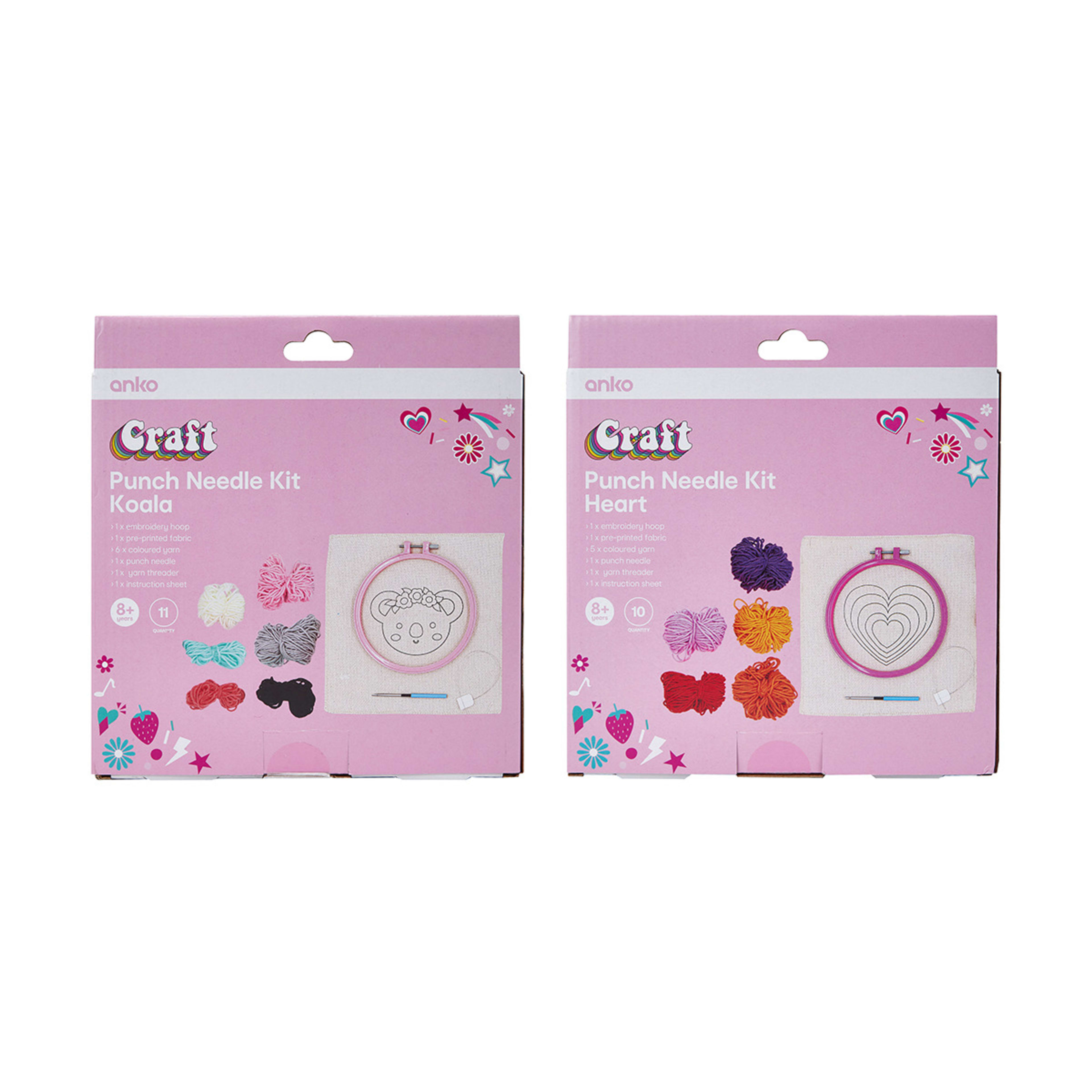 11 Piece Punch Needle Kit Assorted Kmart