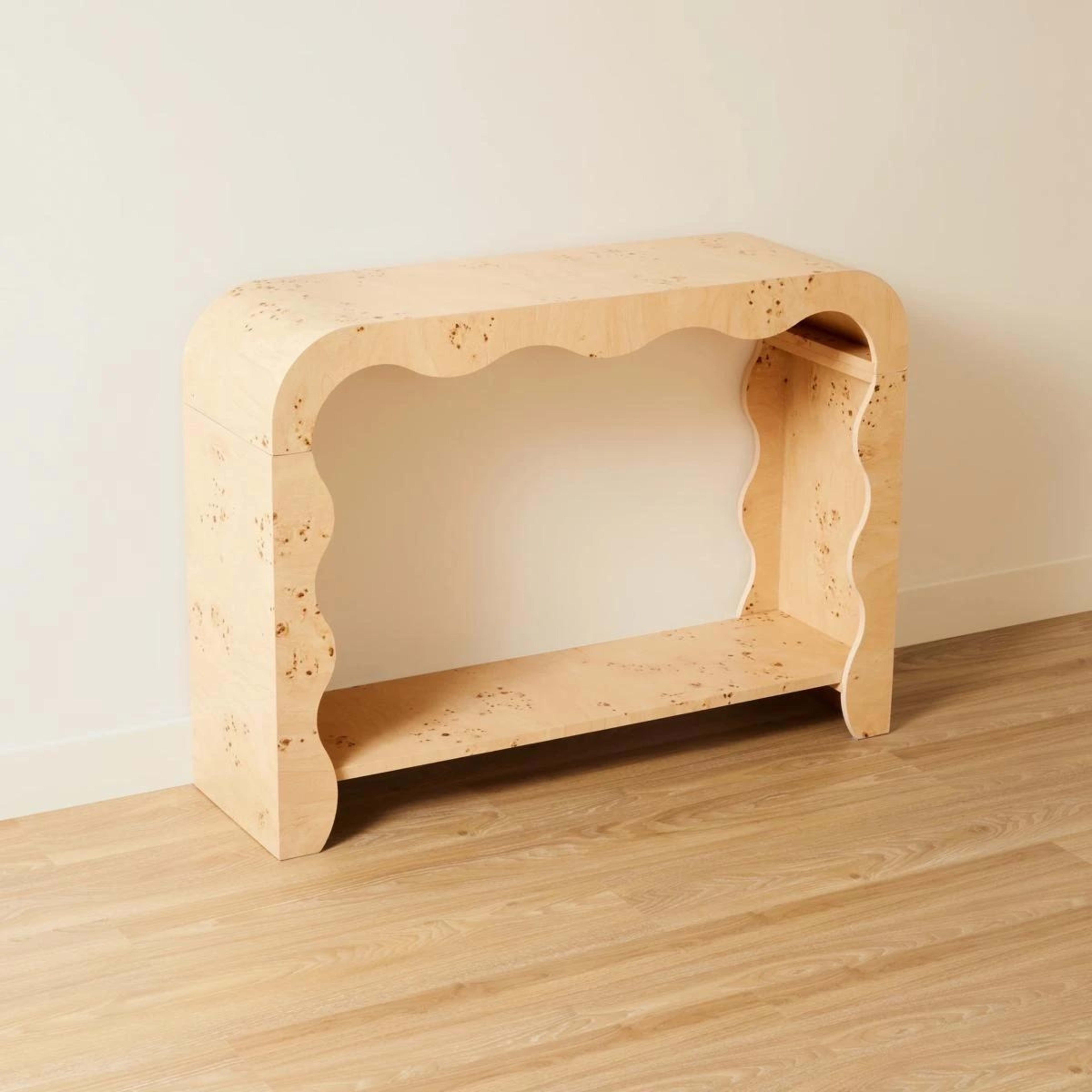 4 Burlwood Look Hall Table, 4 of 7