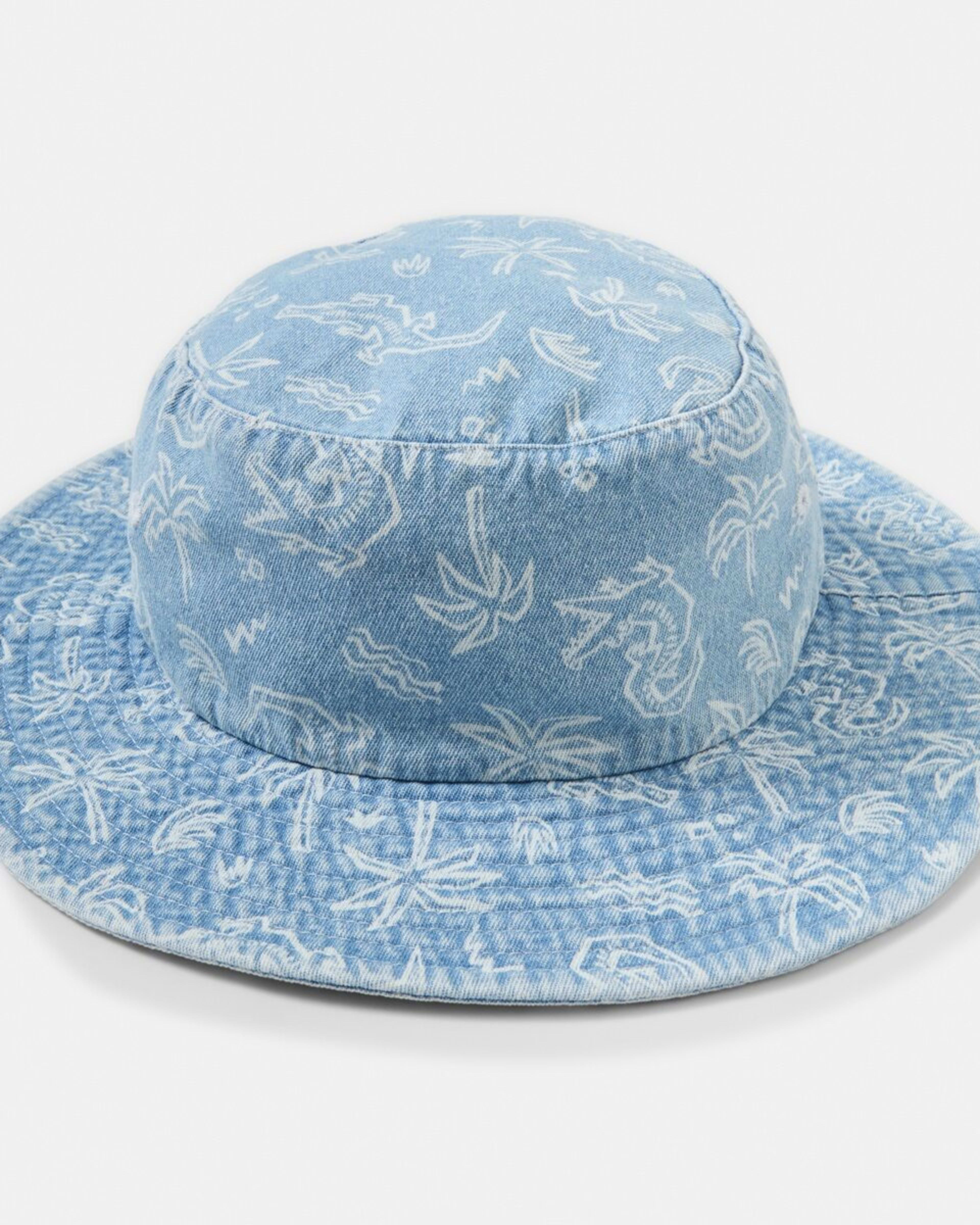 1 Sun Hat CROC PALM DENIM, 1 of 2