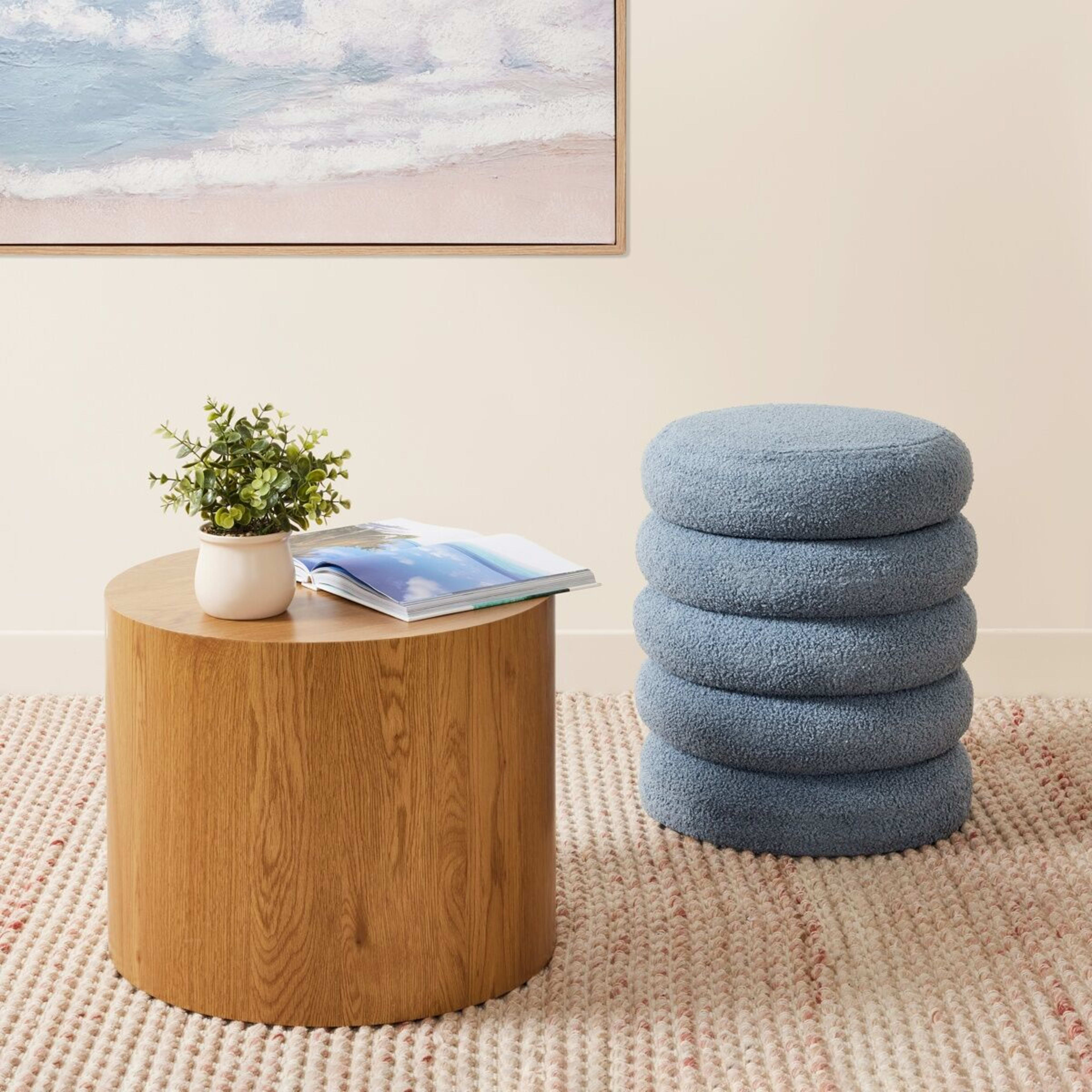 1 Storage Ottoman - Blue, 1 of 7