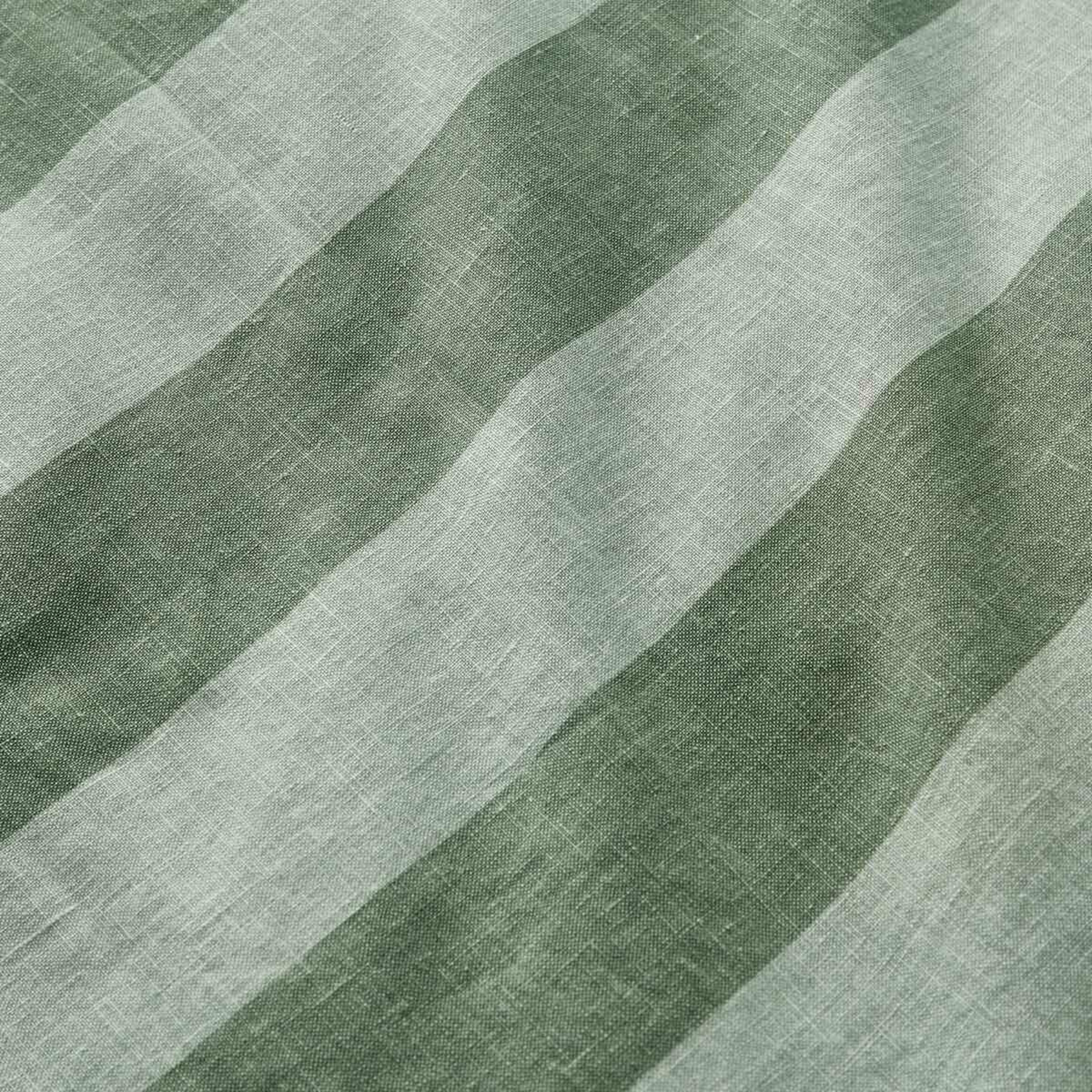 4 Stripe Linen Cotton Quilt Cover Set - Queen Bed, Green, 4 of 7